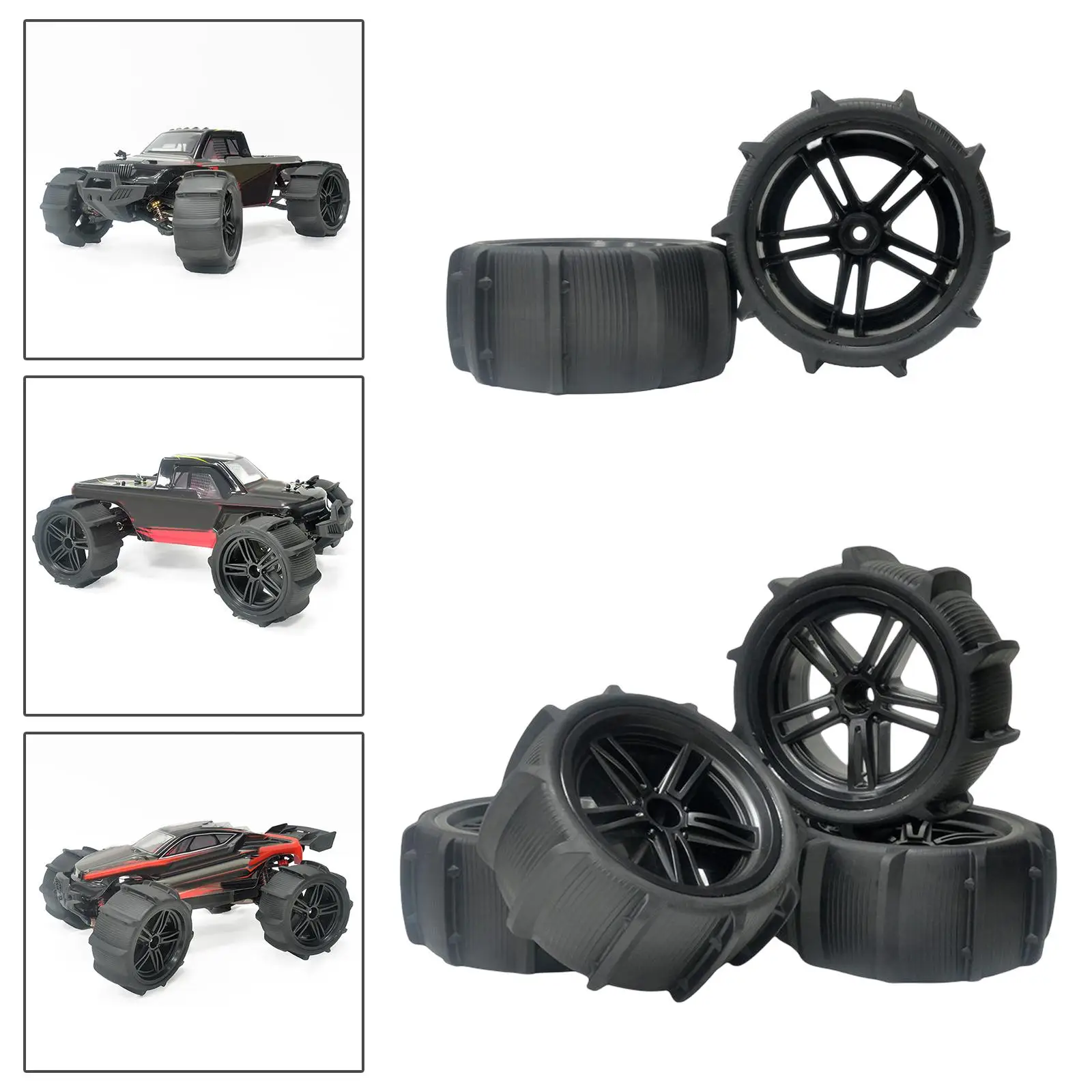 1: 12 Scale RC Sand Wheel Tires Upgrade Parts for DIY Accessory Model Buggy