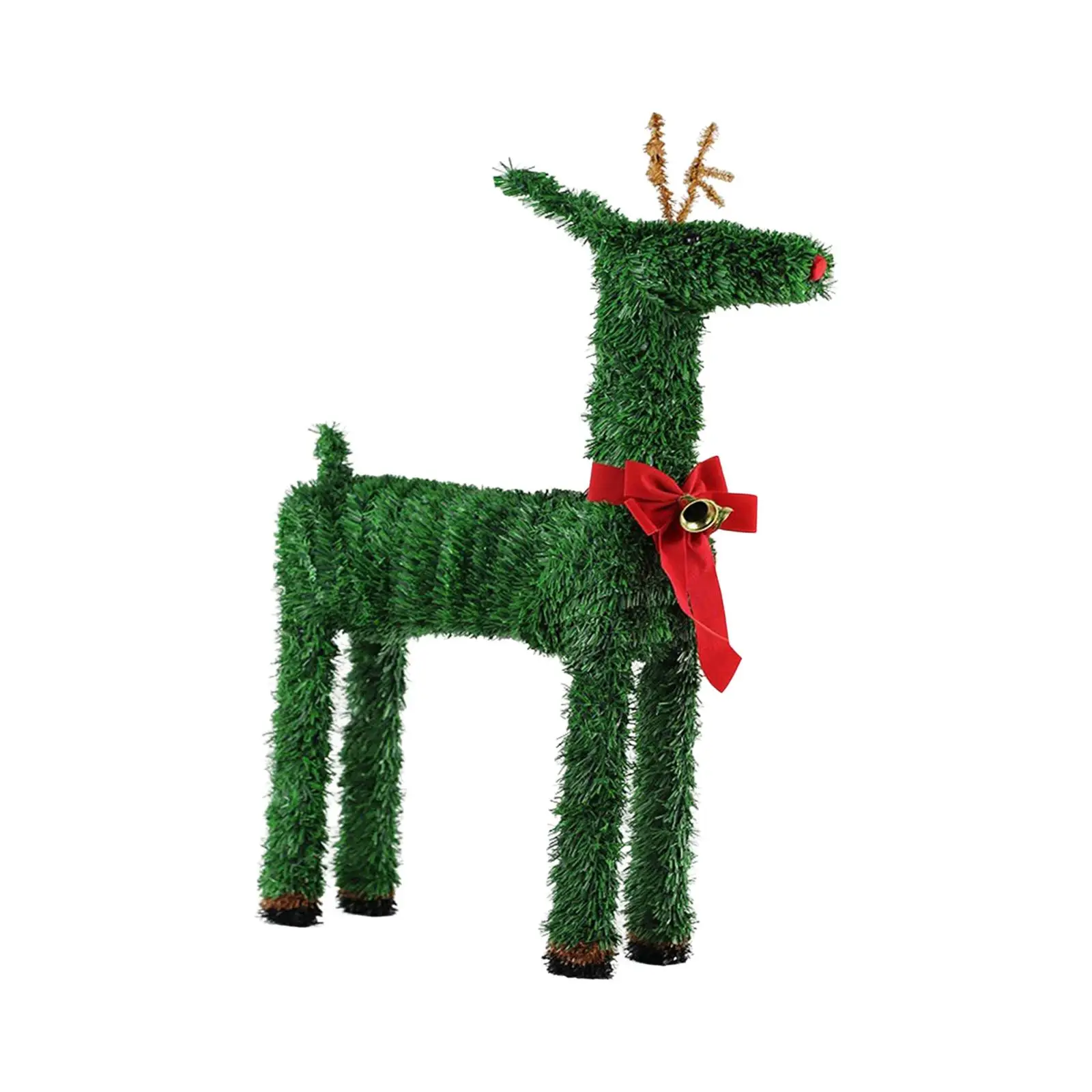 Wood Christmas Deer Ornament Crafts Reindeer Decoration for Living Room