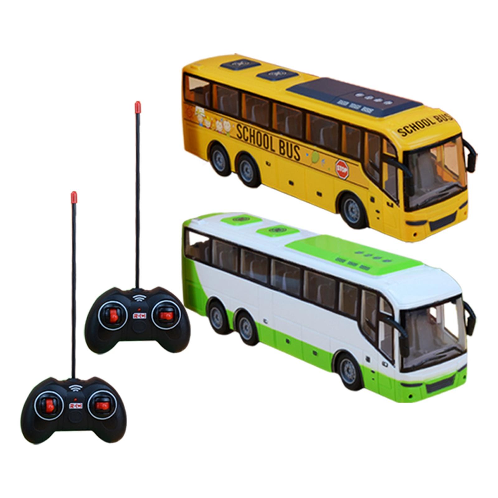 Interactive RC School Bus Toy Battery Operated Party Favors Early Learning Playtime Motor Vehicles for Age 1 2 3 Boy Girl Kids