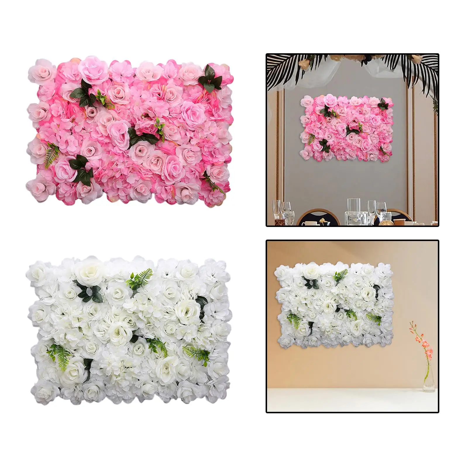 Artificial Flower Panels Silk Wall Decor Romantic for Photography Outdoor