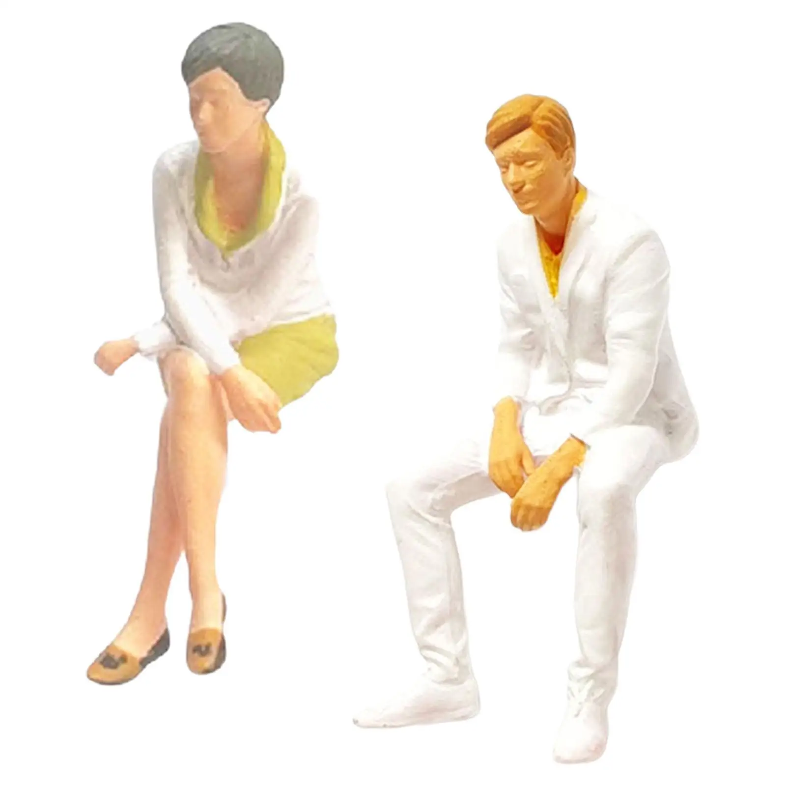 Resin People Figurines Action Figure Role Play Figure Realistic 1/64 Miniature Scene People for Miniature Scene Sand Table