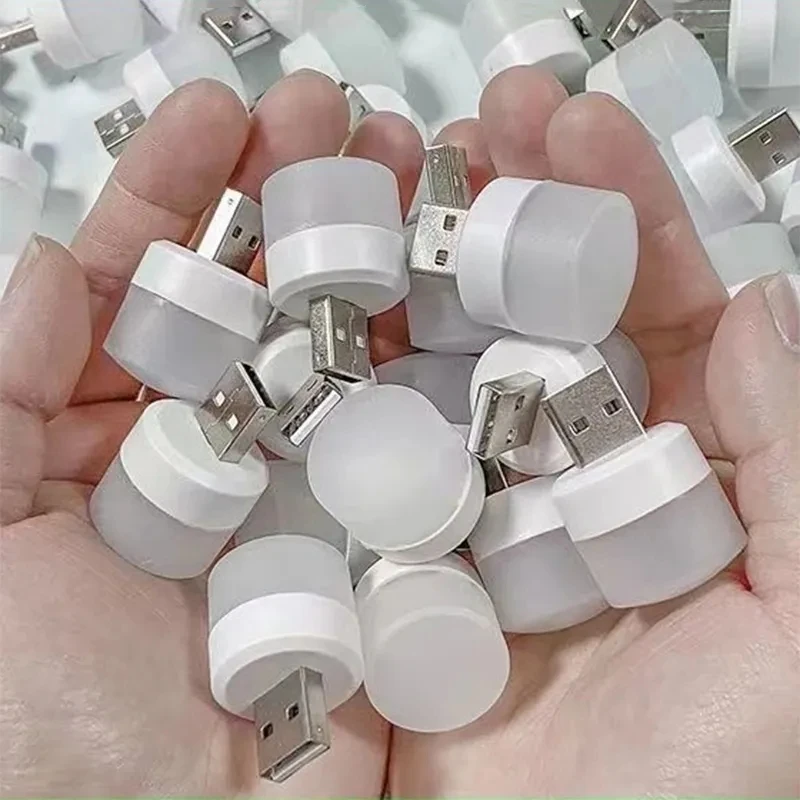 1-10PCS USB Night Light Mini LED Plug Lamp Power Bank Charging Eye Protection Book Lights Mobile Power Charging Bedroom Light