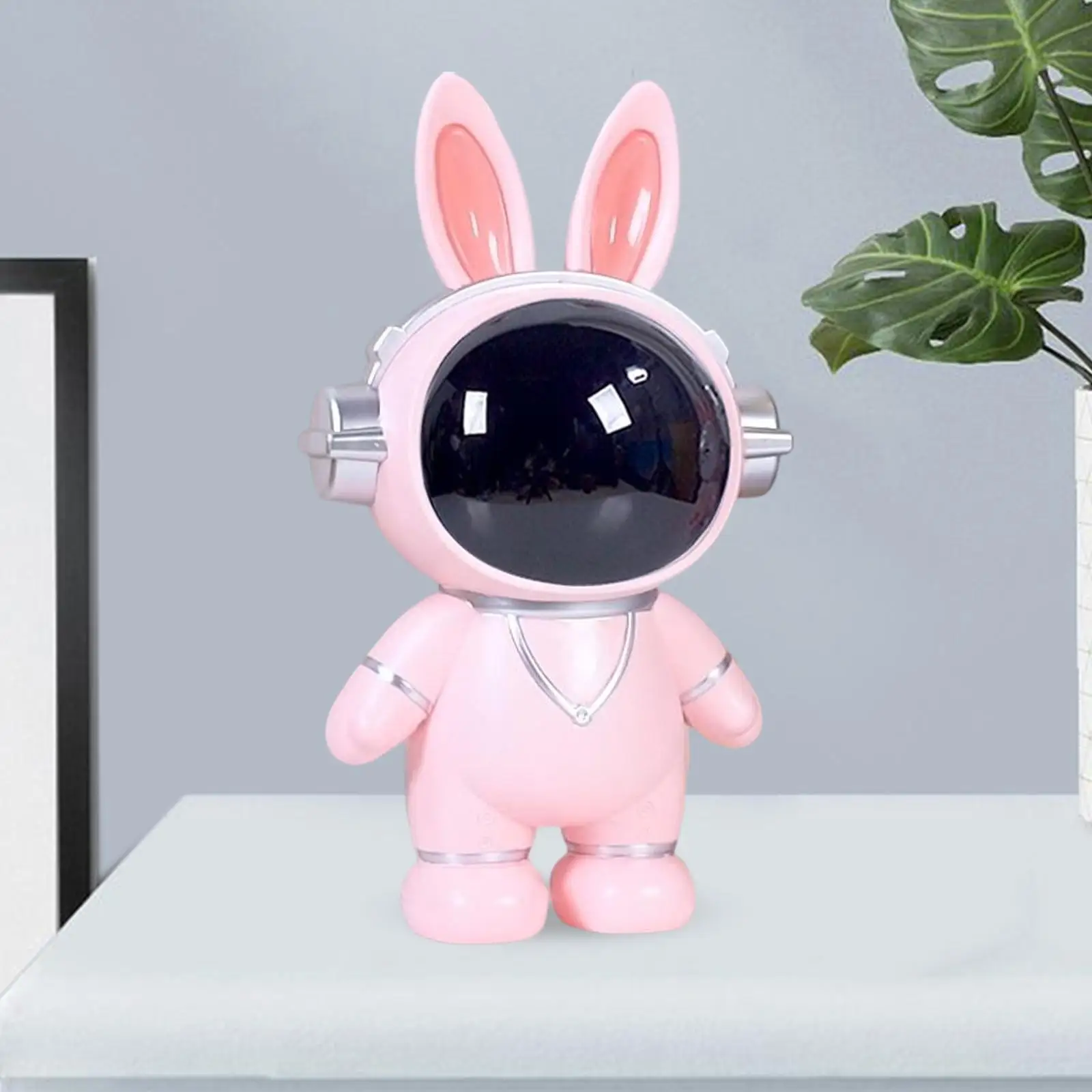 Creative Piggy Bank Astronaut Toys Large Storage Desktop Sculpture Kids Saving Pot Space Bunny Piggy Bank for Shelf Ornament