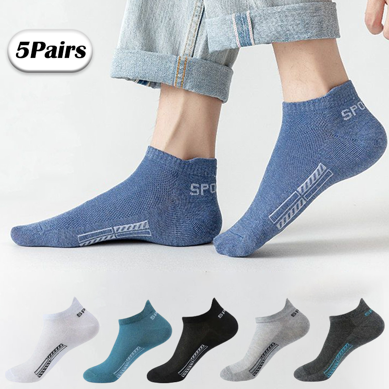 Title 1, Chaussettes de sport en coton pour hommes, 5 pa...