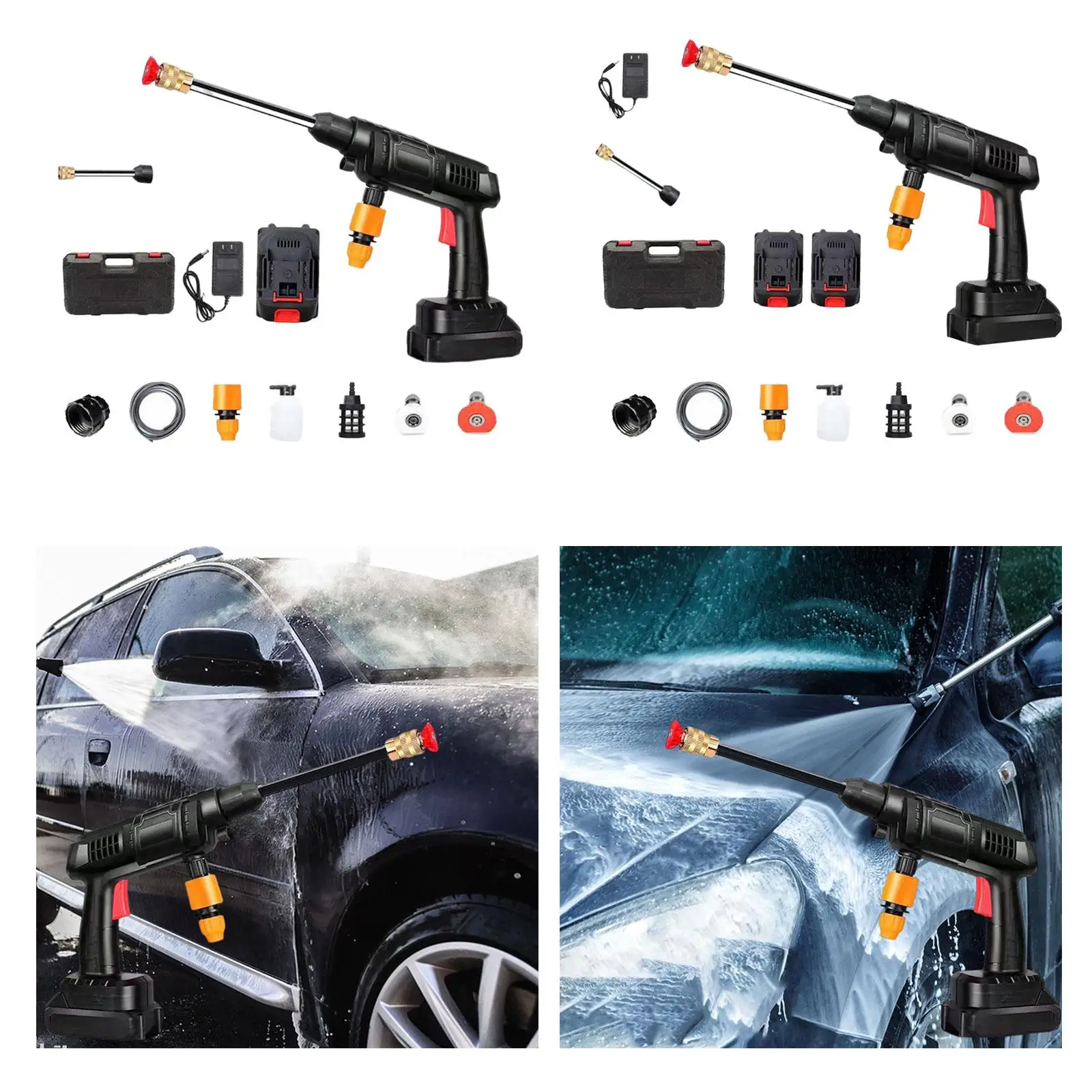 Water Spray Machine with Water Hose Foam Spray Bottle Fitting Cleaner High Pressure Washer for Driveways Car Home Washing Yard