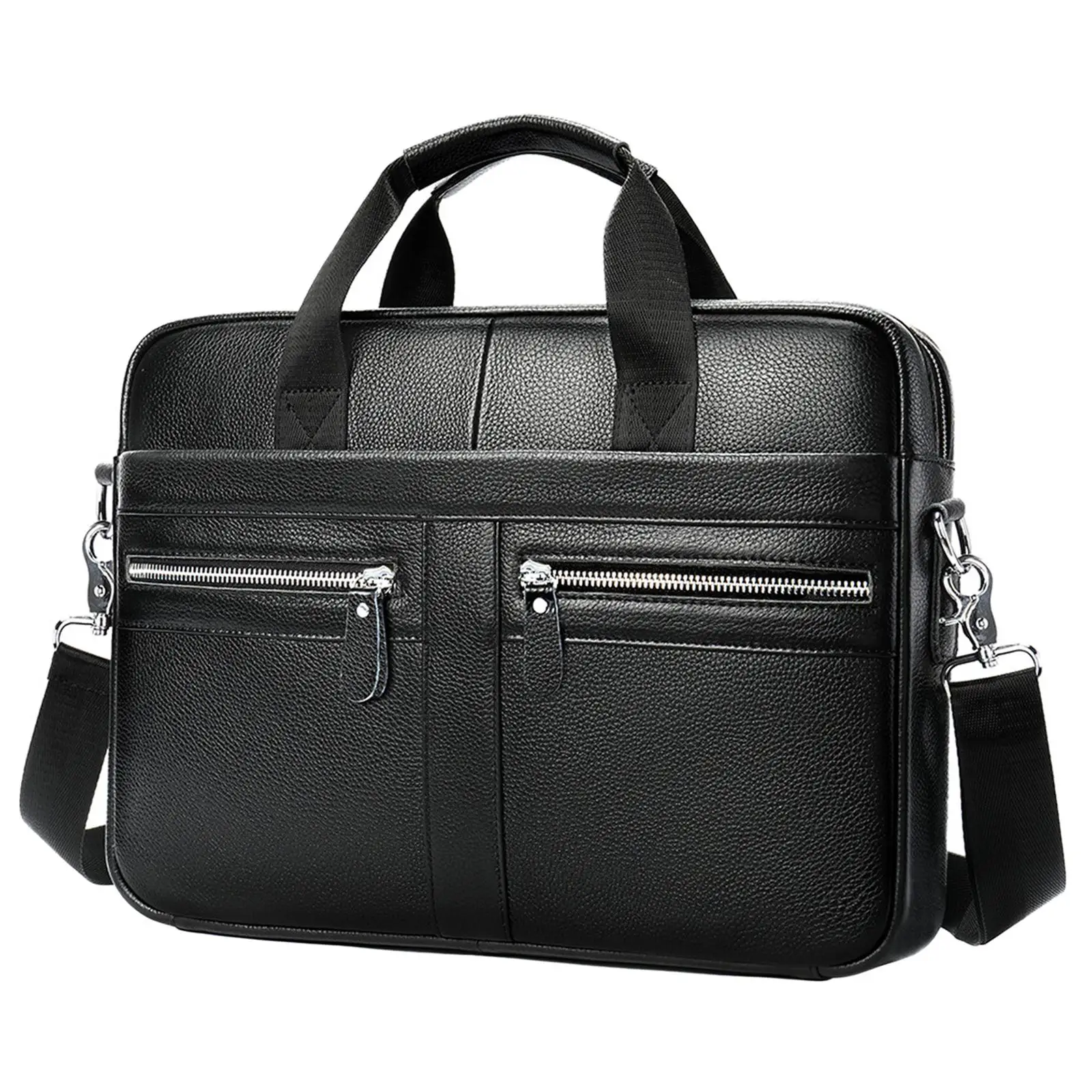 Men Leather Business Briefcase Bag Handbag Laptop Shoulder Bag Travel Office