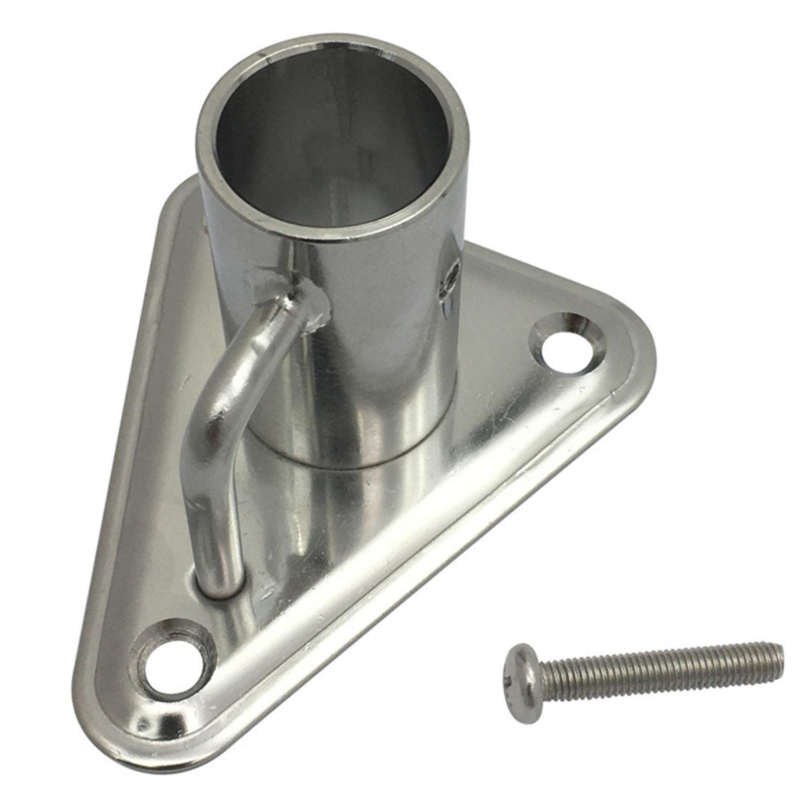 Boat Cleat Stanchion Socket 90 Anti Rust with Triangular Base and Buttress for Replace