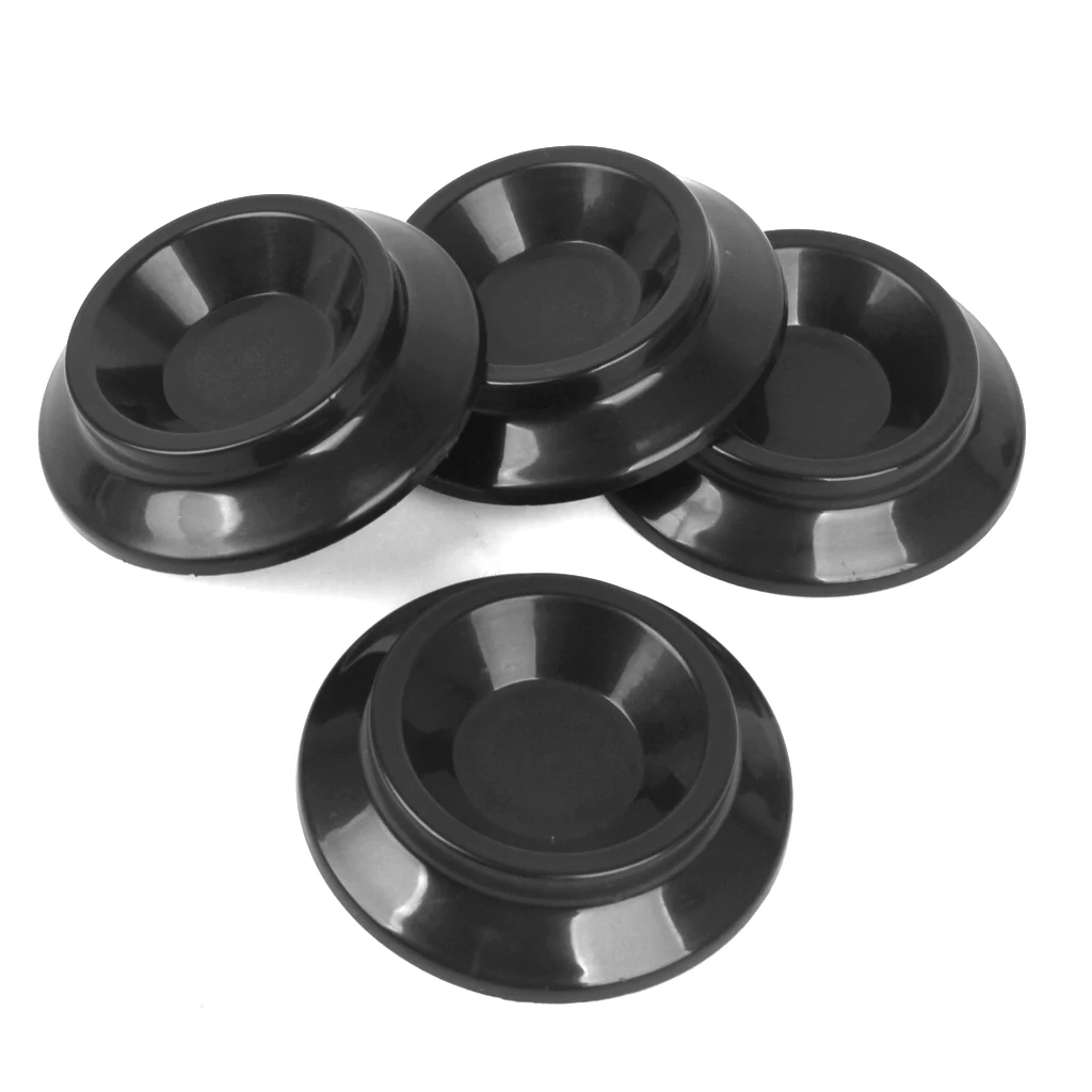 Plastic Cups for 4 Piece Black Upright Piano Wheels for Protective Tool Accessories