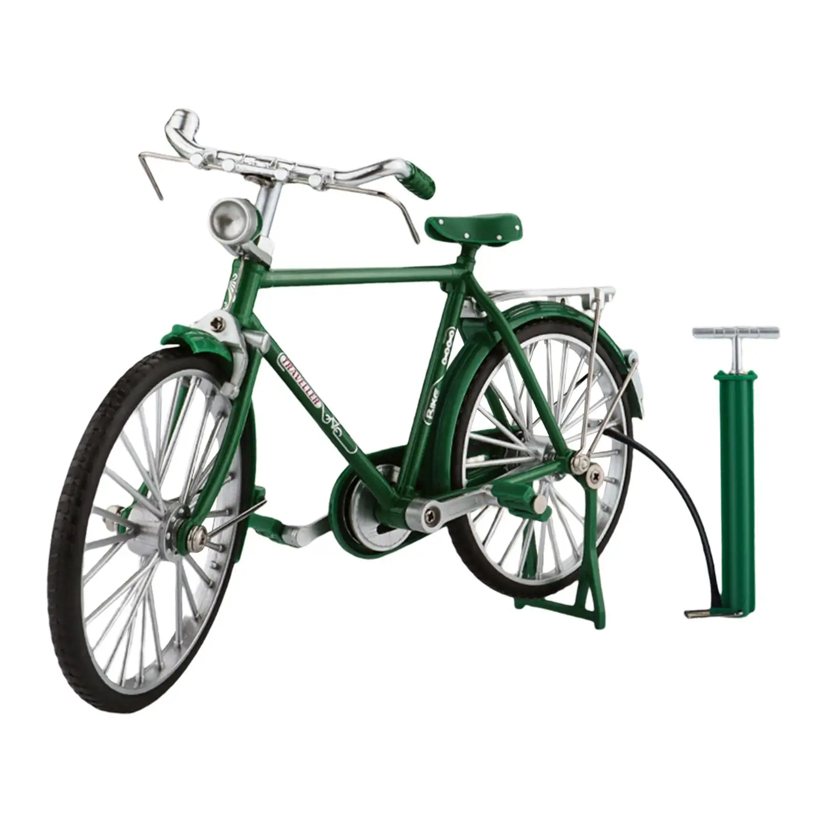 1:10 Simulation Bike Model Collections Handicraft Alloy Classical Bike Toy Metal Finger Bike for Office Indoor Ornaments Girls