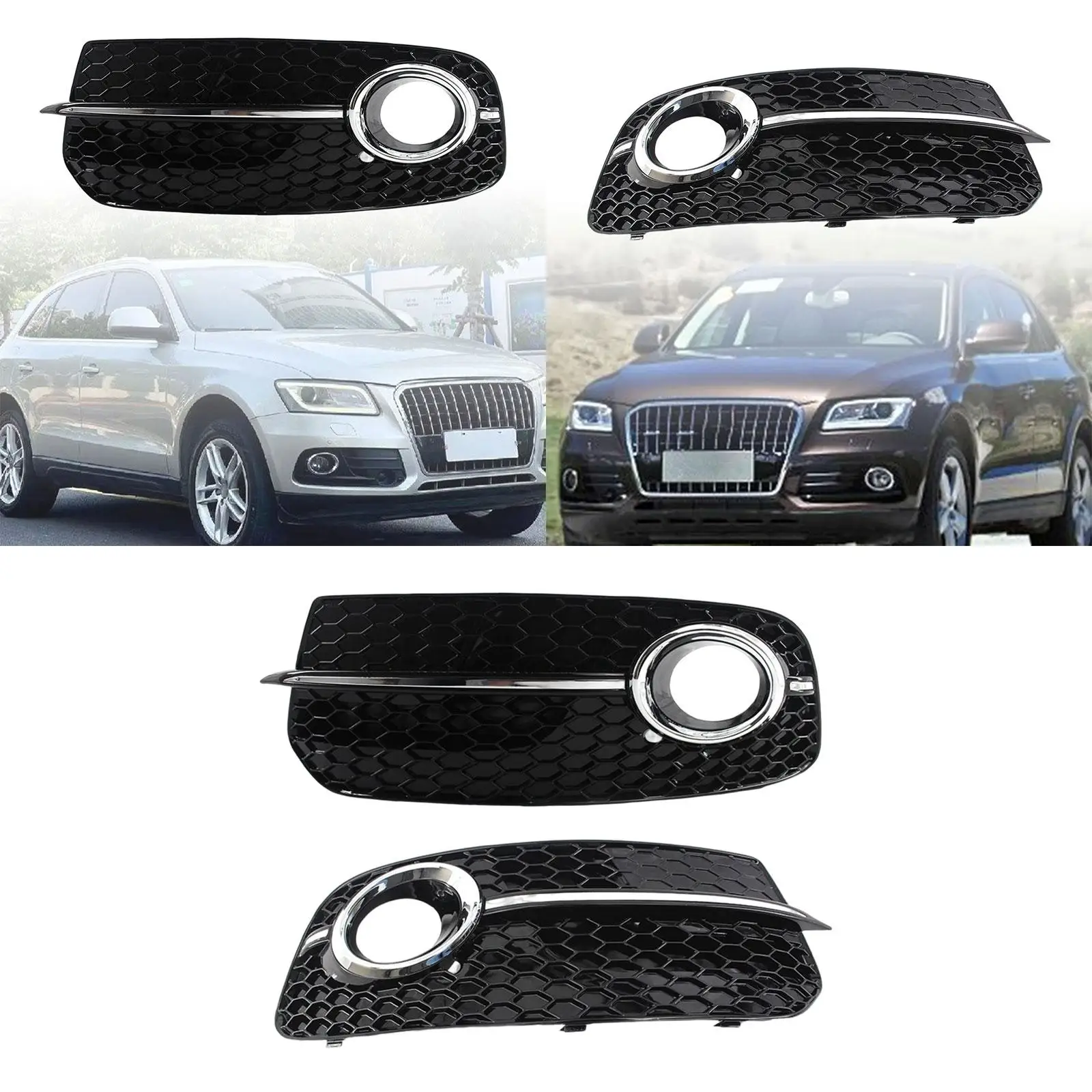 Front Fog Light Lamp Grille Cover, Replacement Auto for Q5 2013-16