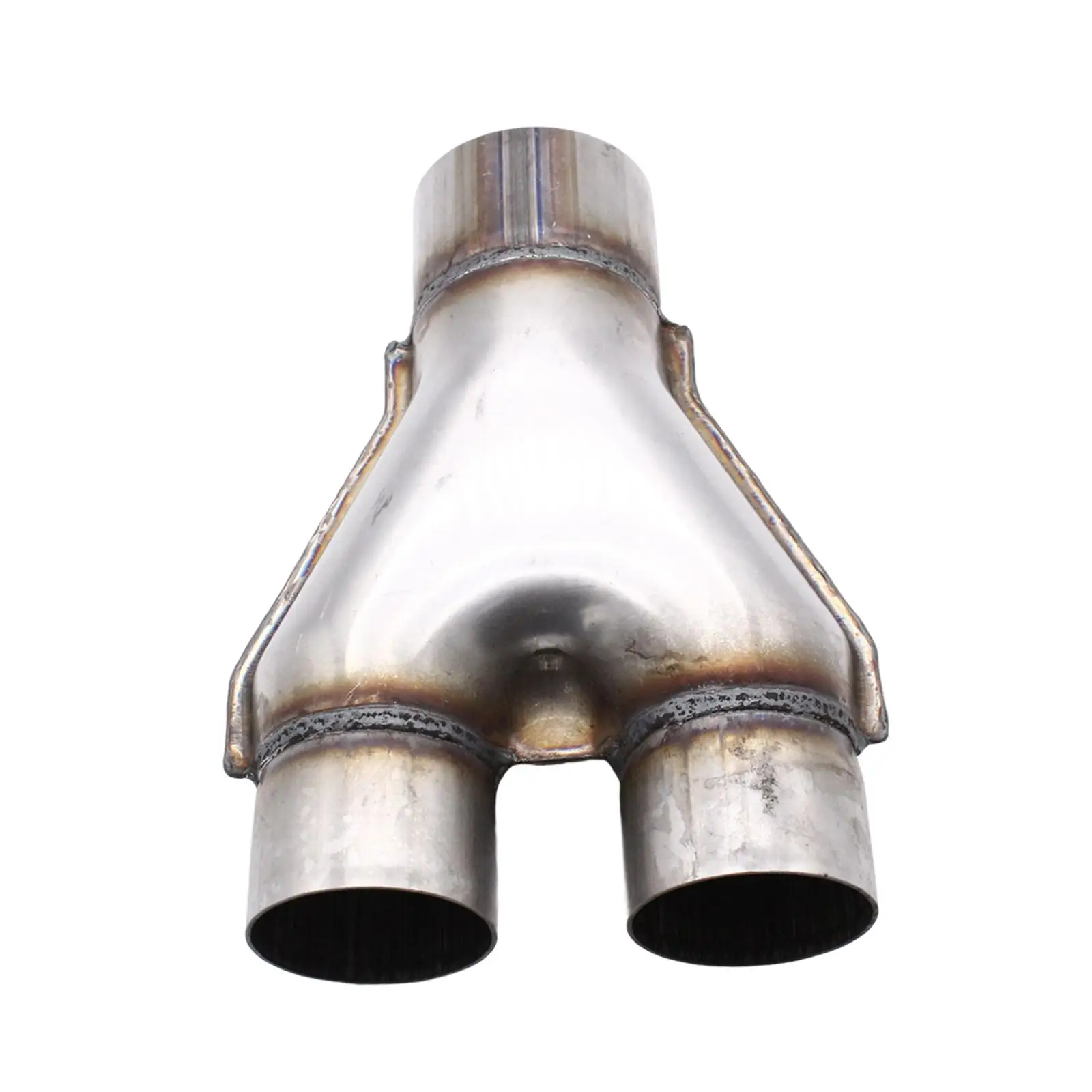 3inch Single to 2 1/2inch Dual Exhaust Adapter Y Pipe Professional Vehicle Repair Parts Sturdy Length 10