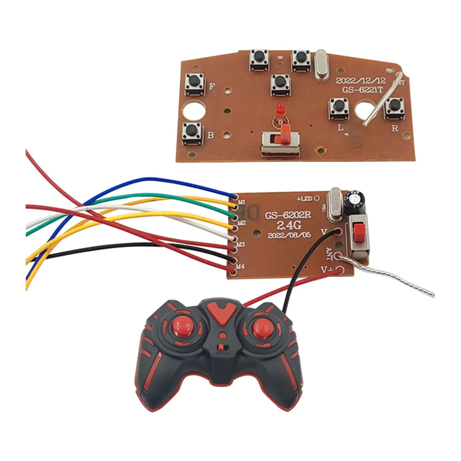 Board and Receiver Board with RC Remote Control for RC Car Boats