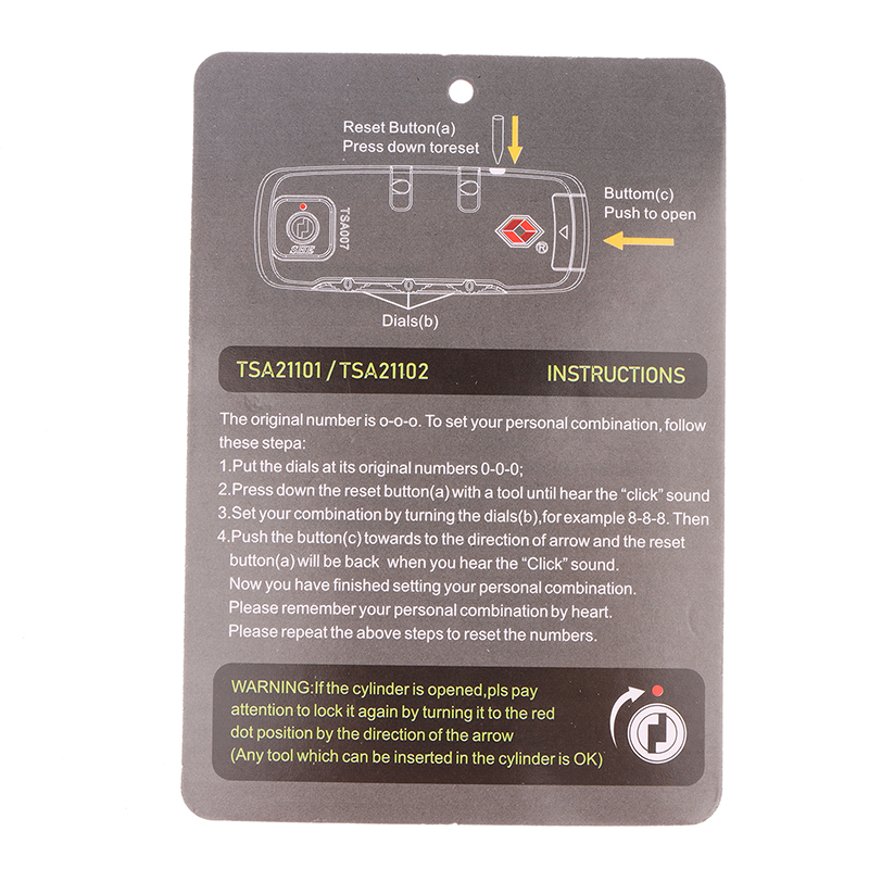 Security Fixed Lock Cupboard Cabinet Locker Padlock For TSA 3 Digit Password Combination Travel Bag Suitcase Luggage Accessories
