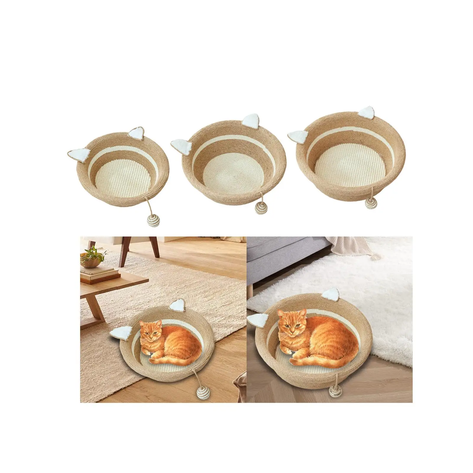Sisal Cat Bed Protect Your Furniture Sleeping Bed Lounge Bed Hammock Kennel Durable Pet Scratch Mat Grinding Claw Cat Scratcher