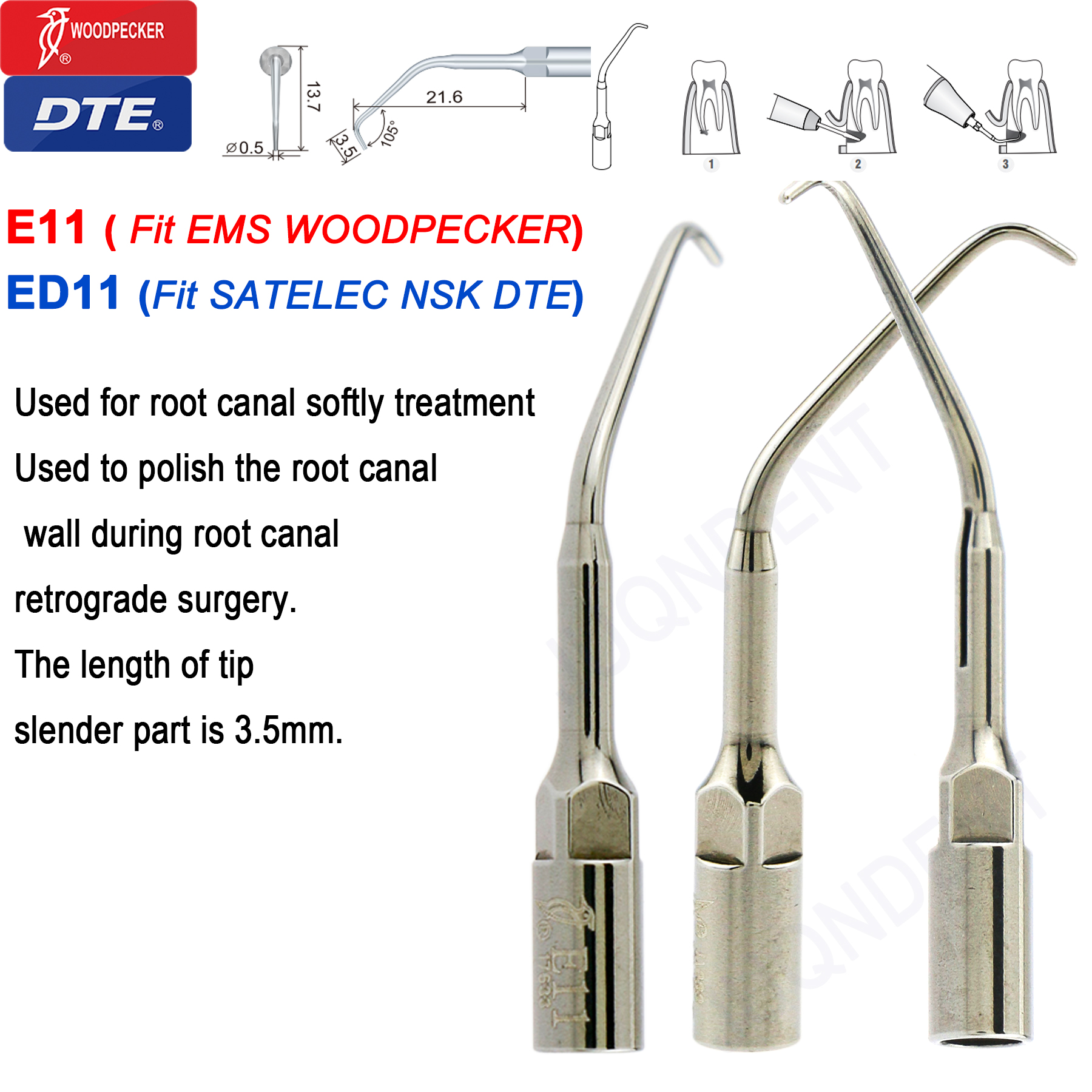 Best of Woodpecker DTE Dental Ultrasonic Scaler Tips Dentistry Ultrasound Scaling Tip Fit EMS SATELEC NSK Dental Products Reviews & Tips - Image 4