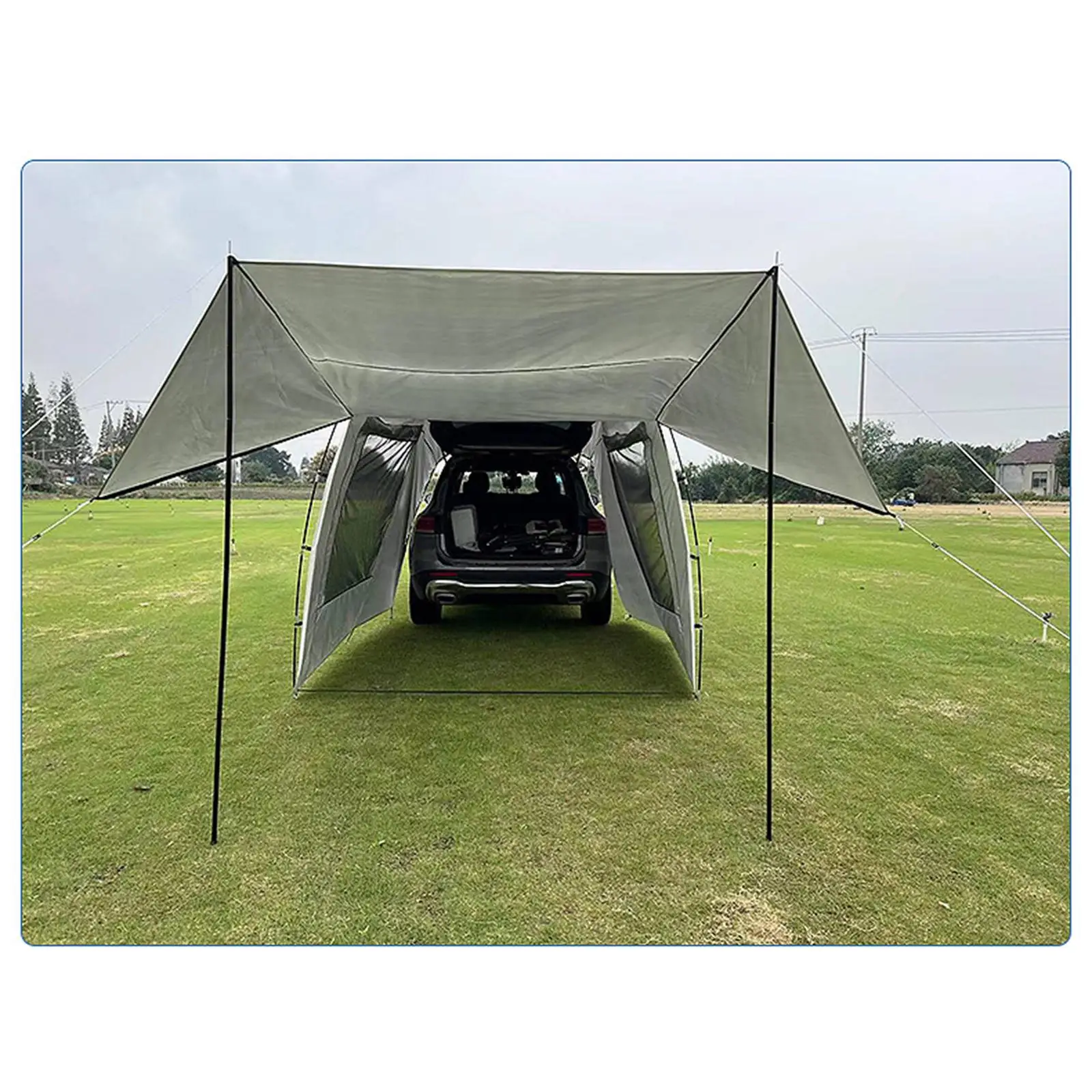 Car Rear Tent UV Protection Canopy SUV Tailgate Sun Shade Outdoor Car Tent