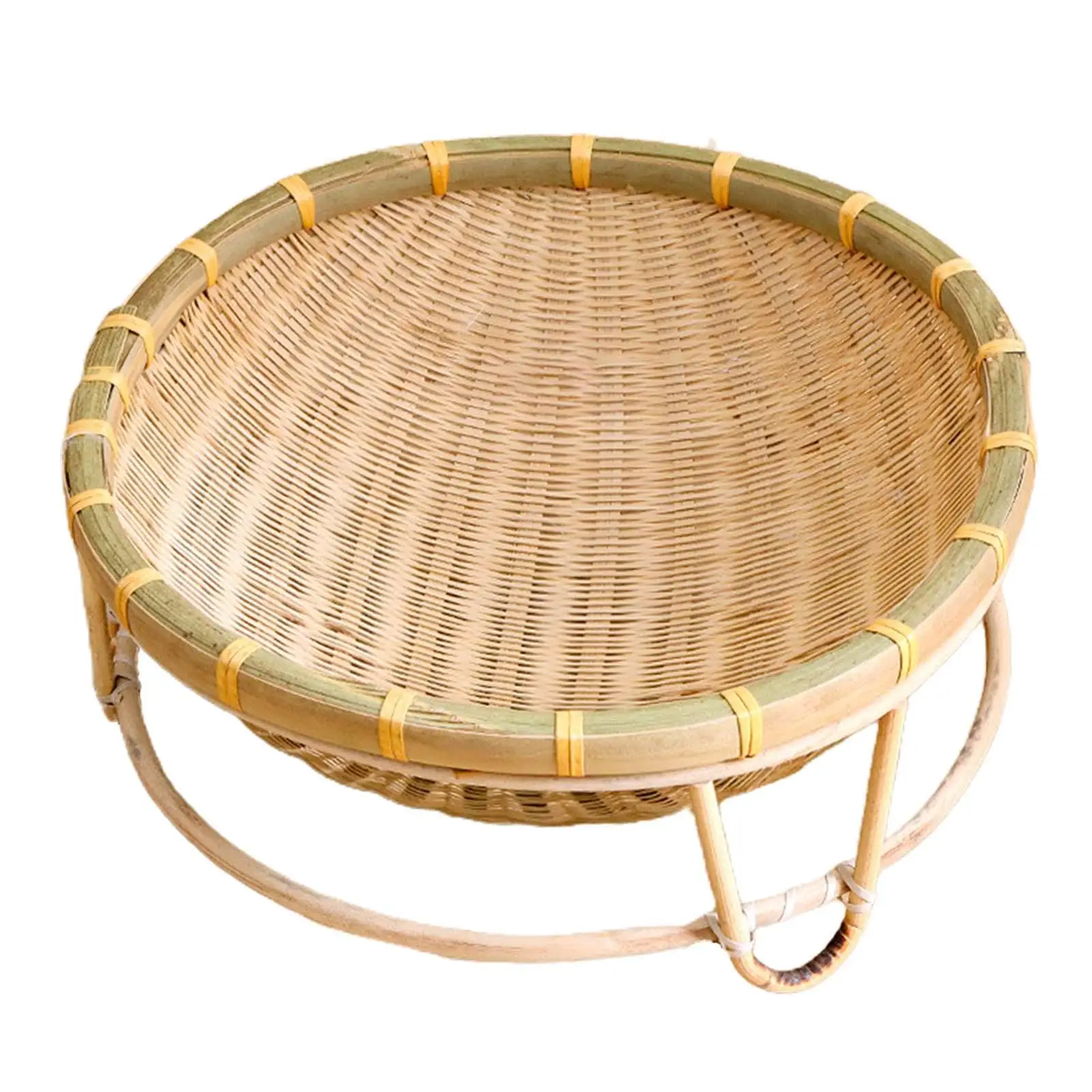 Bamboo Woven Cat Nest Lightweight Home Free Standing Semi Enclosed Cat Bed Portable for Puppy Small Medium Cats Kitten Supplies