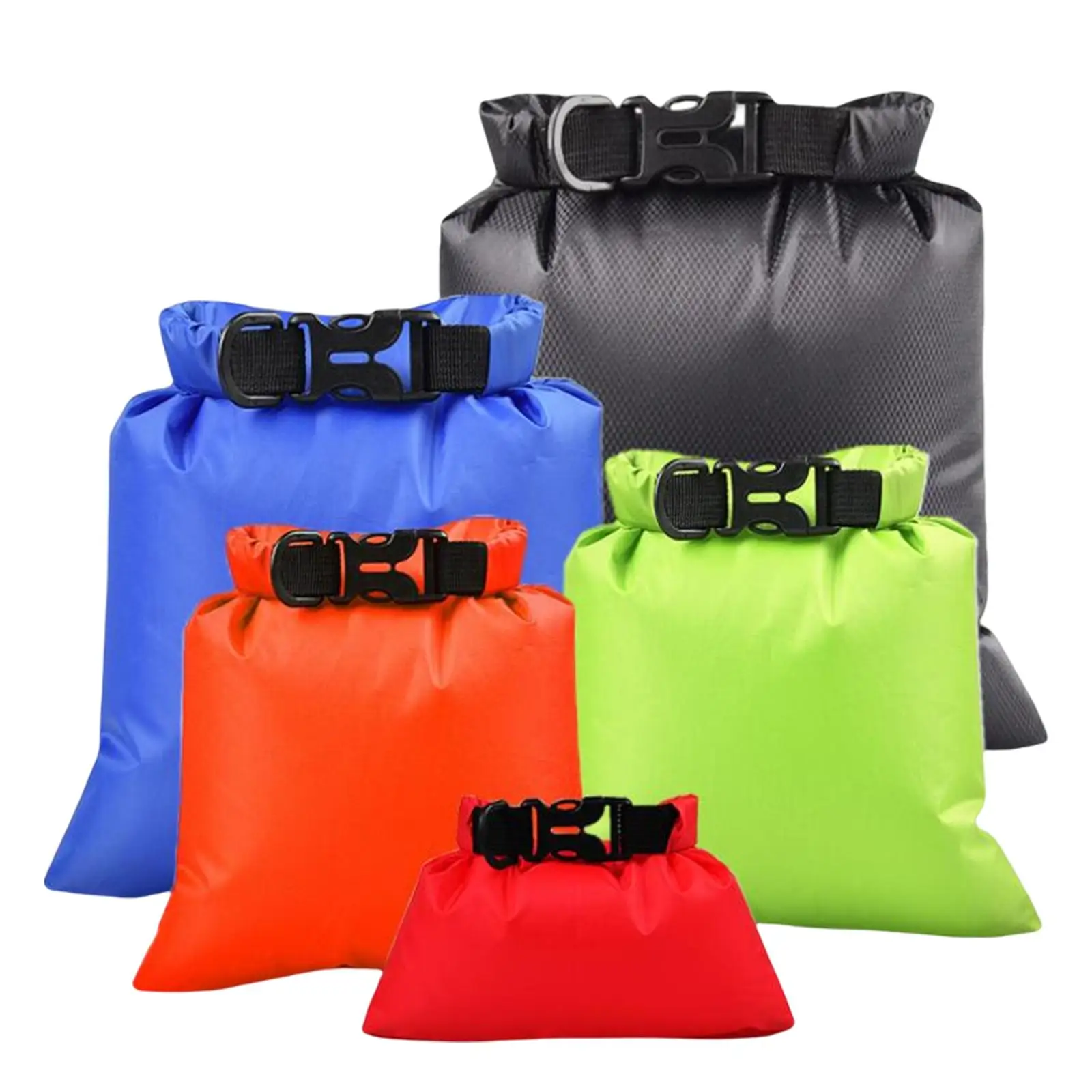 5Pcs Waterproof Dry Bags Lightweight Foldable Floating Dry Sacks Keeps Gear Dry for Swimming Outdoor Camping Travel Fishing Gym