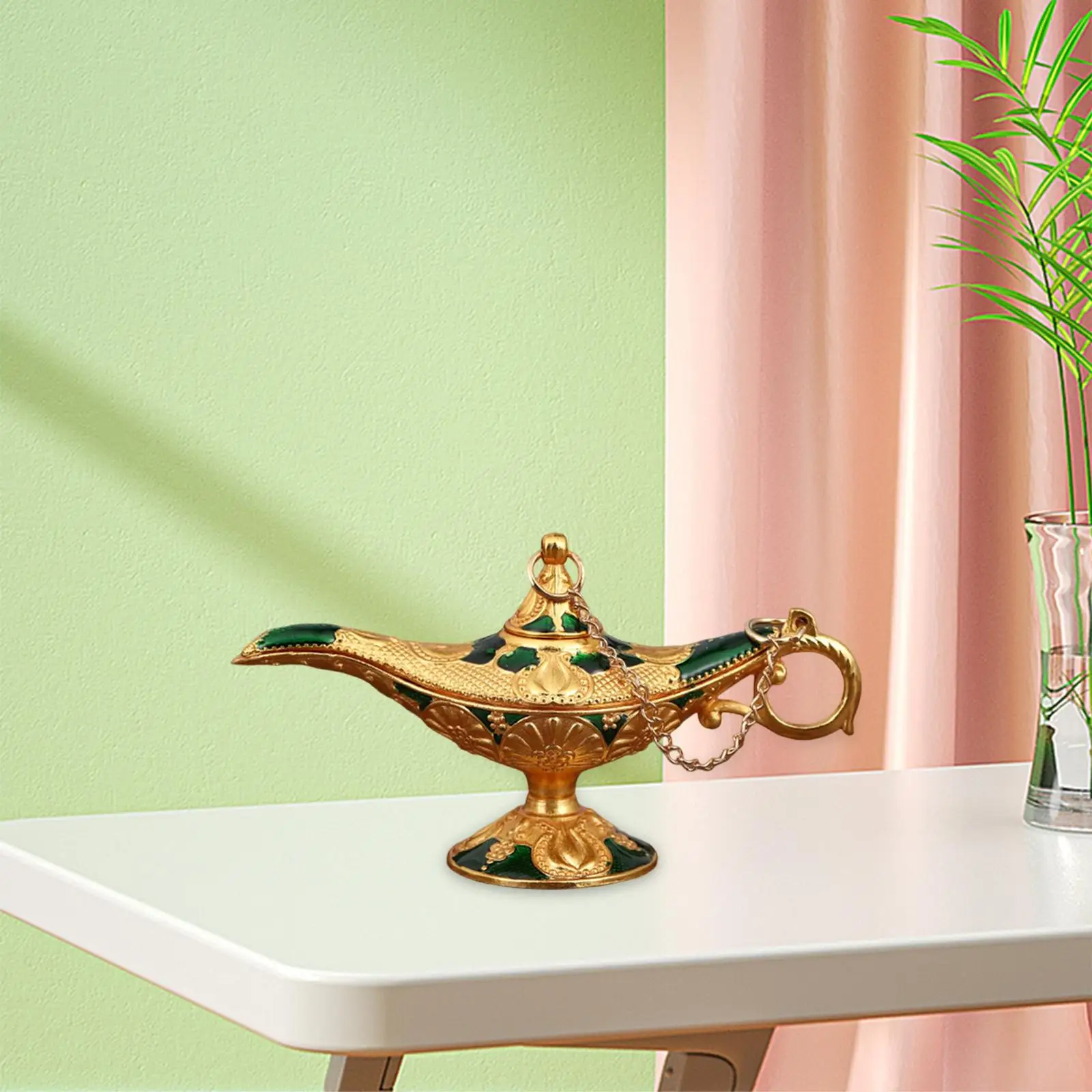 Magic Genie Lamp Decoration Ornament Crafts Luxury Classic for Table Wedding Bedroom Home Decor Party