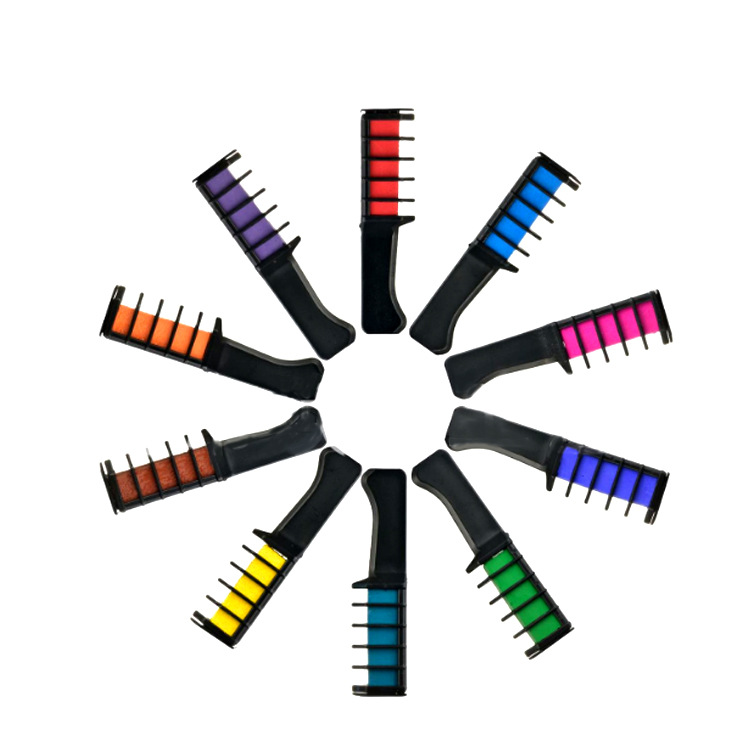 Description Picture 4 of item1pc Hair Mascara New Design Crayons for Hair Color Chalk for the Hair Color Temporary Blue Hair Dye With Comb 8 colors