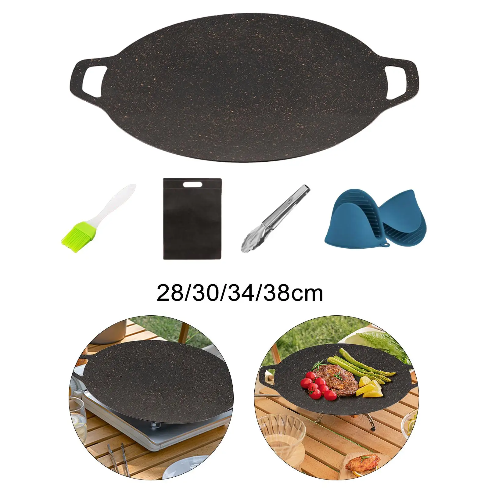 Cooking Pans Barbecue Plate for Travel Hiking Outdoor and Indoor