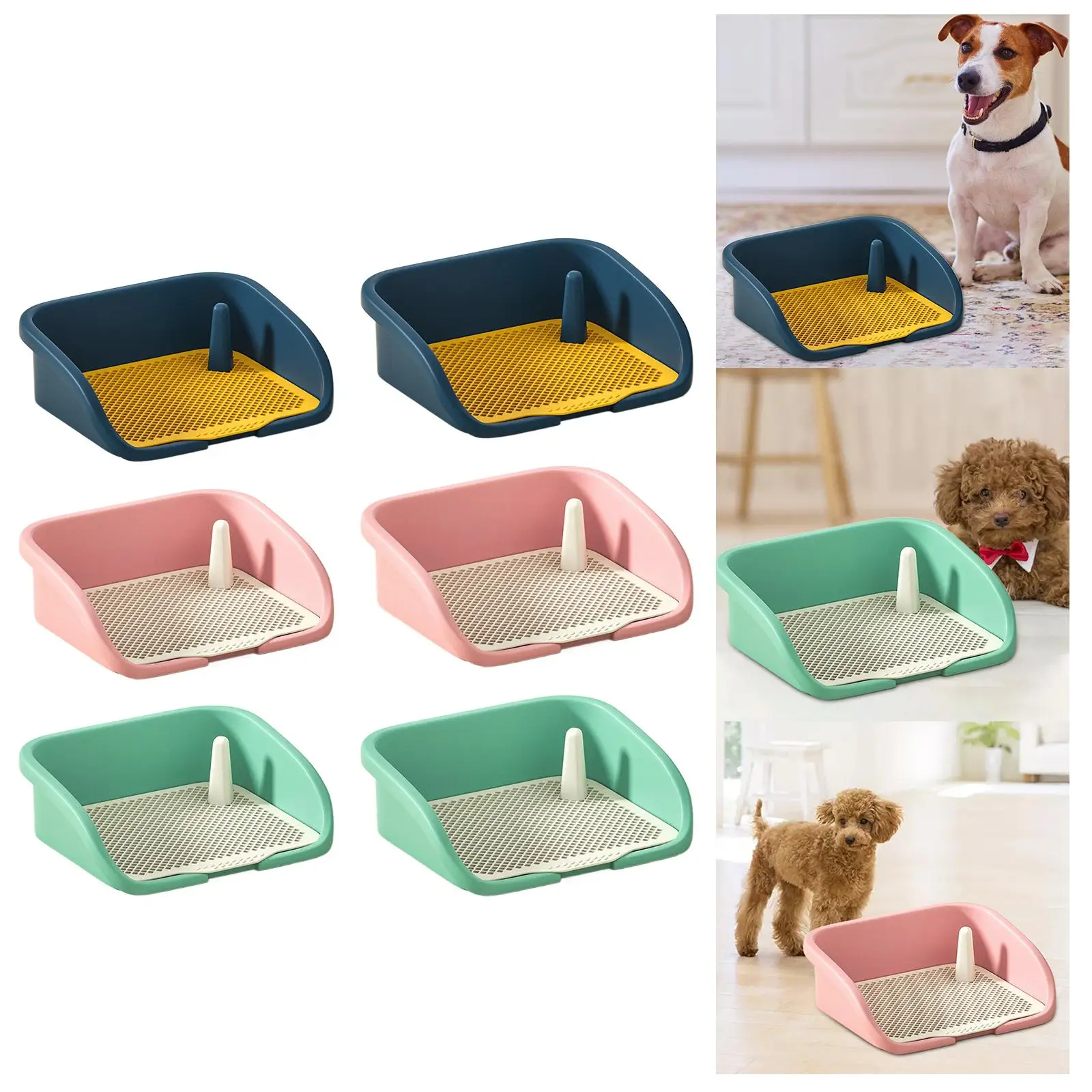 Pet Training Toilet Tray, Dog Litter Tray, Mesh Grids Puppy Pee Tray, Dog Toilet