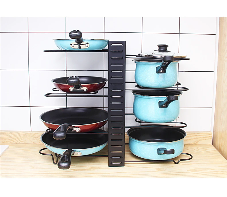 Efficient pot and lid storage solution for kitchen