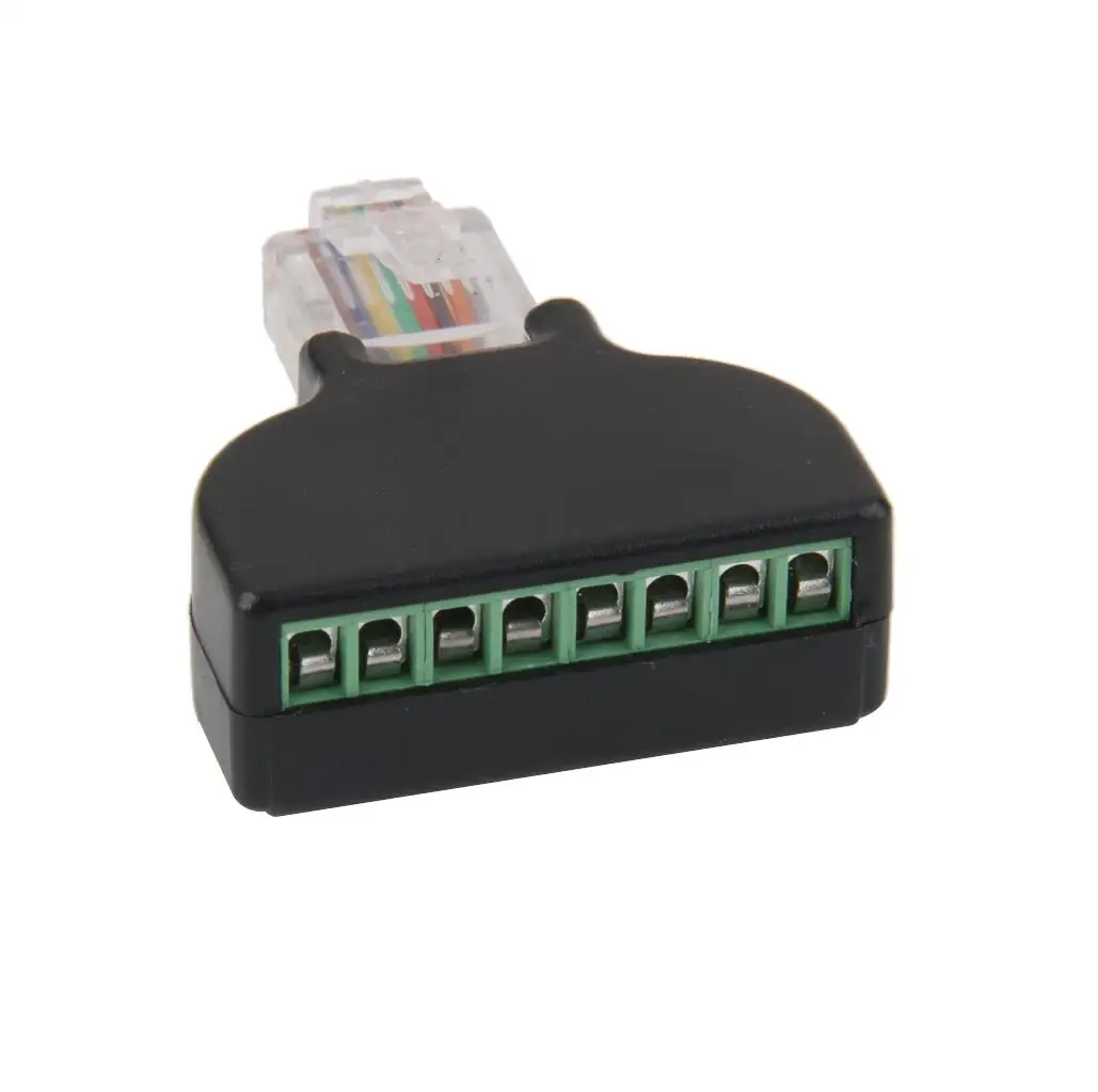  Ethernet Male Plug To  AV Terminal Screw Adapter Converter 