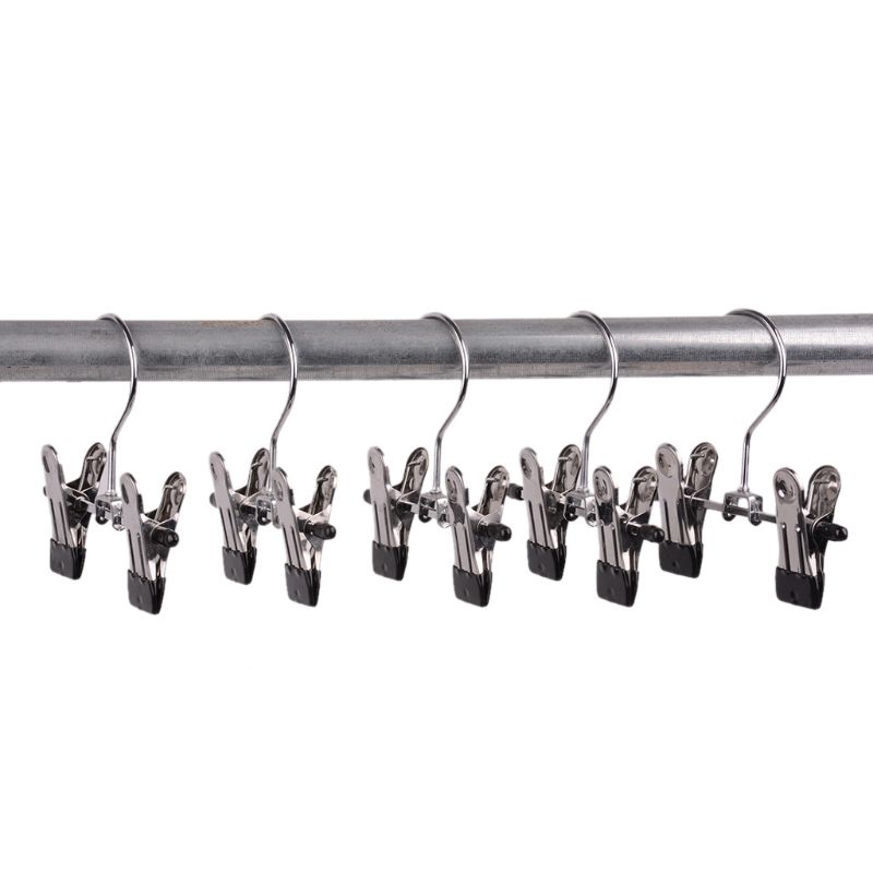 Title 5, 6Pcs Adjustable Stainless Steel Shoe Rack Pants...