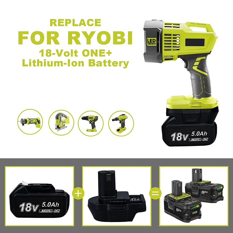 para Ryobi Tool, Use para Makita 18V Li-ion Battery