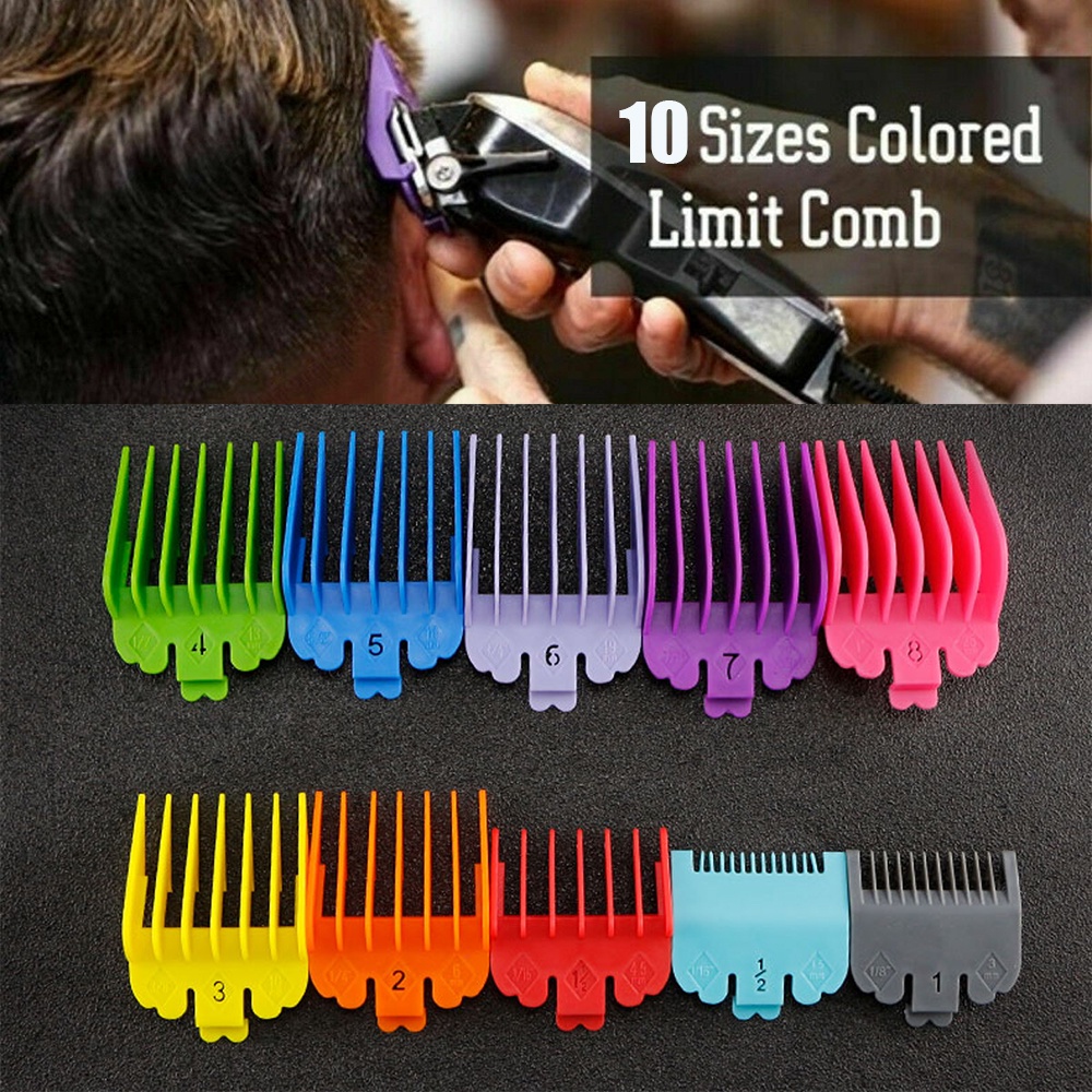 Best of 10Pcs / Bag Hair Clipper Limit Comb Guide Limit Comb Trimmer Guards Attachment 3-25mm Universal Colorful Reviews & Tips