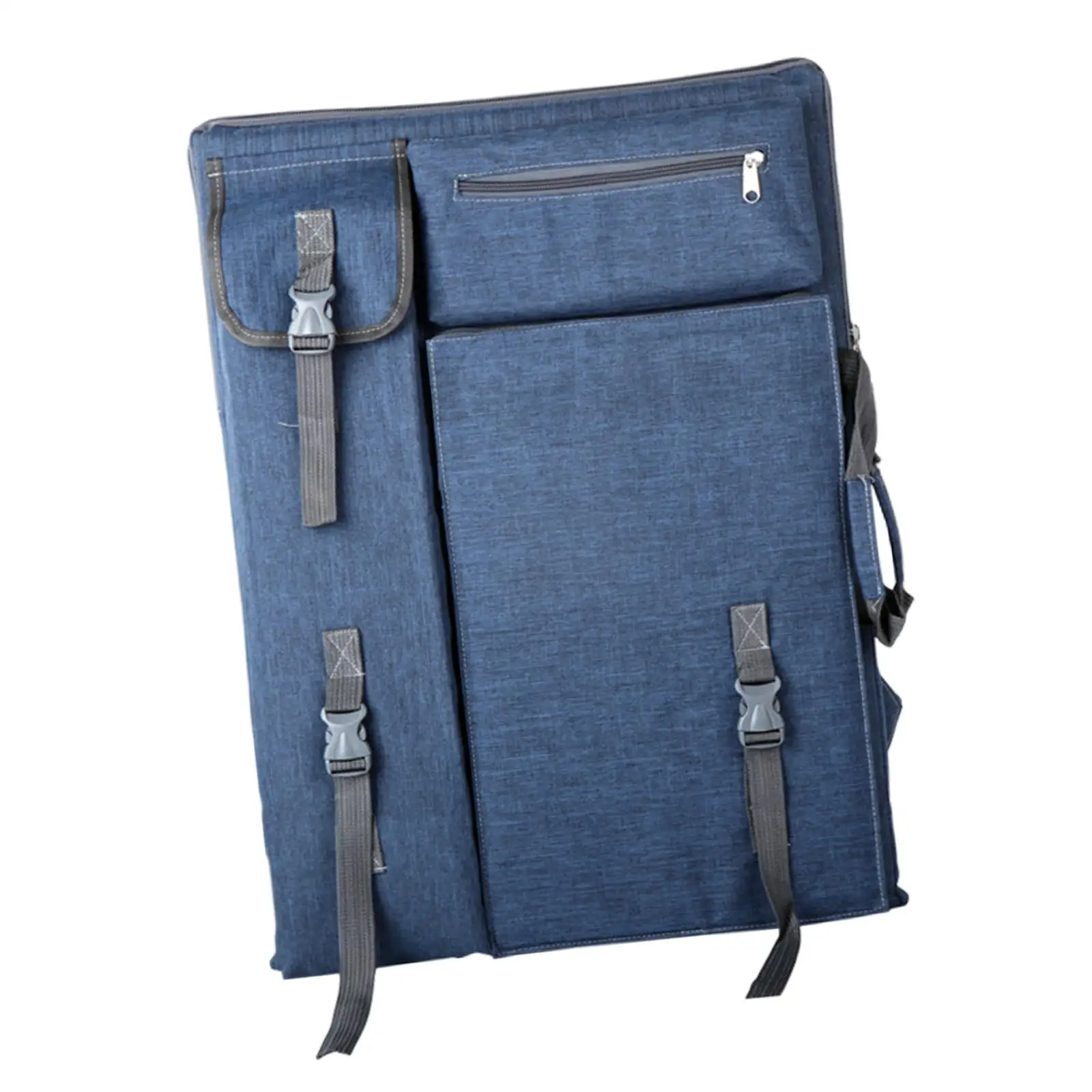 Art Portfolio Case Blue Durable Wear Resistant Lightweight Practical Painting Brushes 4K Canvas Drawing Board Bag Drawing Bag
