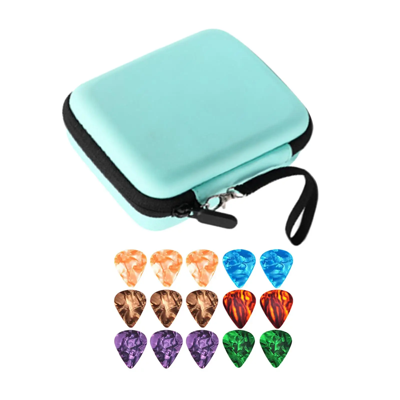 Portable Guitar Picks Holder Case Large Capacity Plectrums Bag for Acoustic Strings