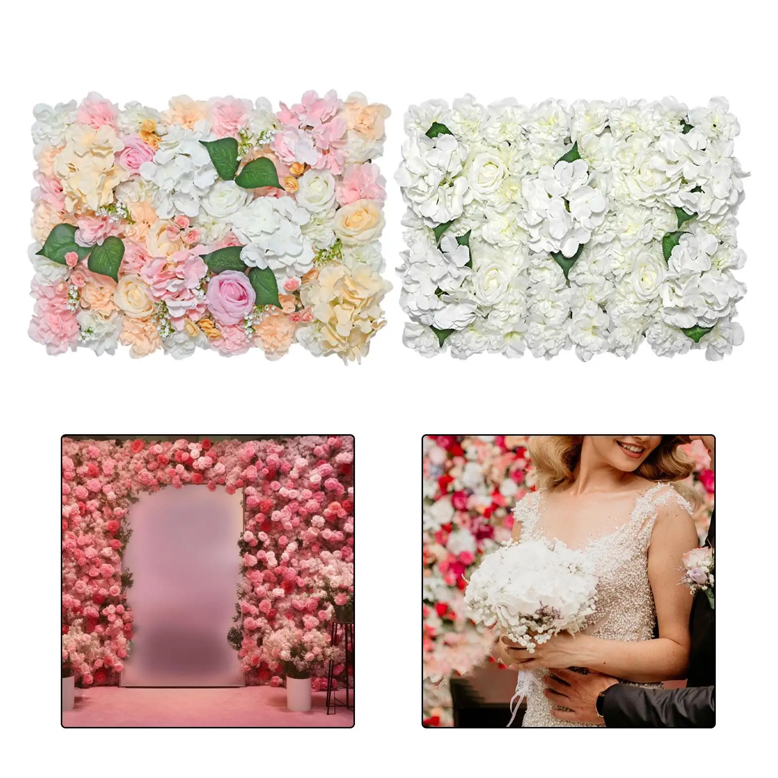 Rose Floral Panel Floral Mat Background for Wedding Stage Show Decoration