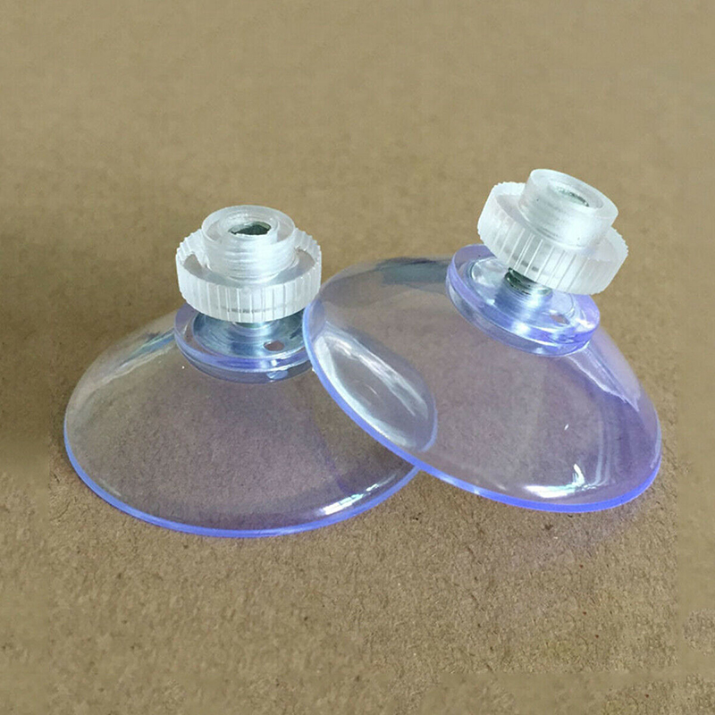 Description Picture 5 of item10Pcs Suction Cup Hooks with Screw Nut 40 mm Clear Sucker Pads Strong Adhesive Suction Holder for Car Glass Bathroom Wall Door
