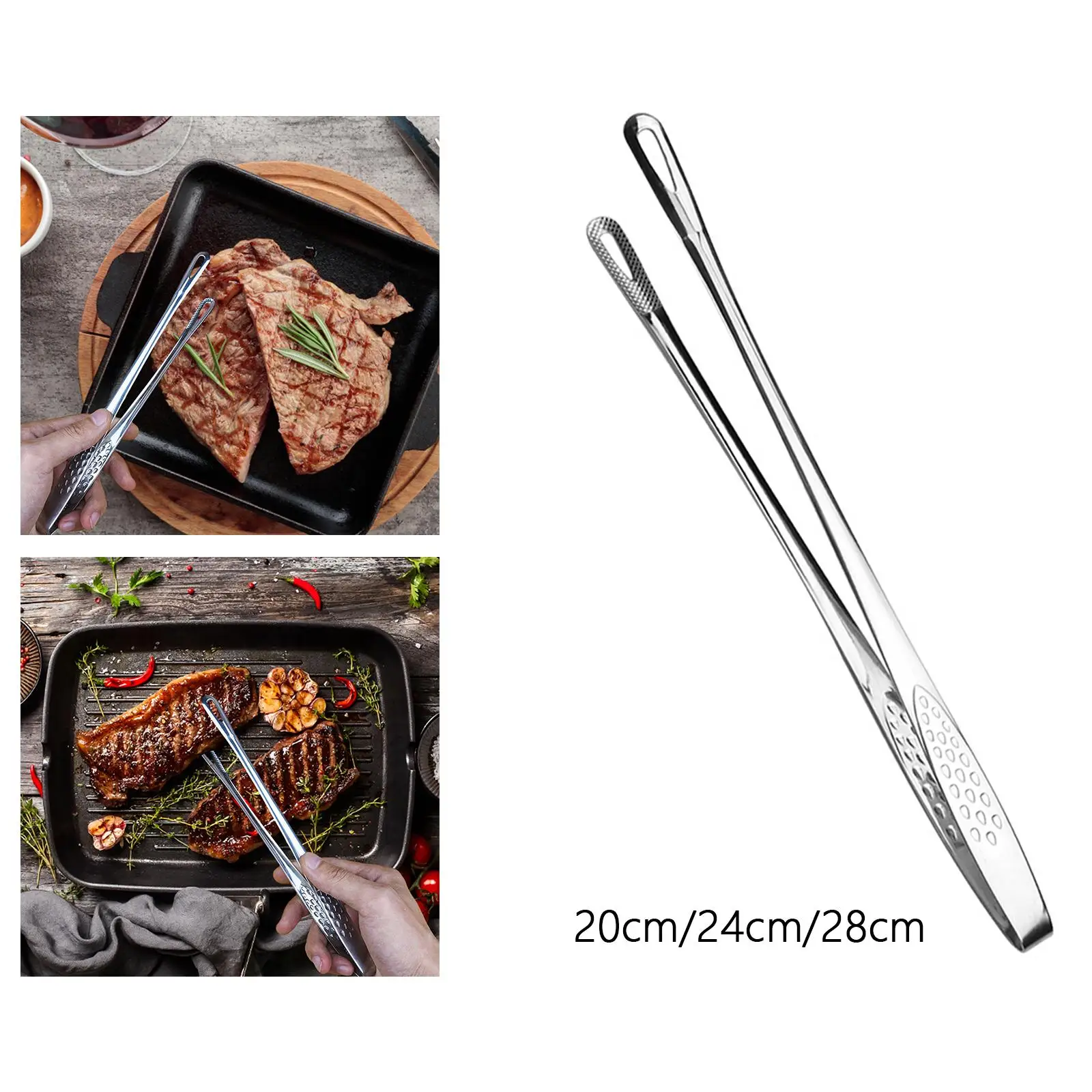 Korean and Japanese BBQ Tongs Tweezer Professional Extra Long Grill Tongs Metal Food Tongs for BBQ Buffet Grilling Turning Food