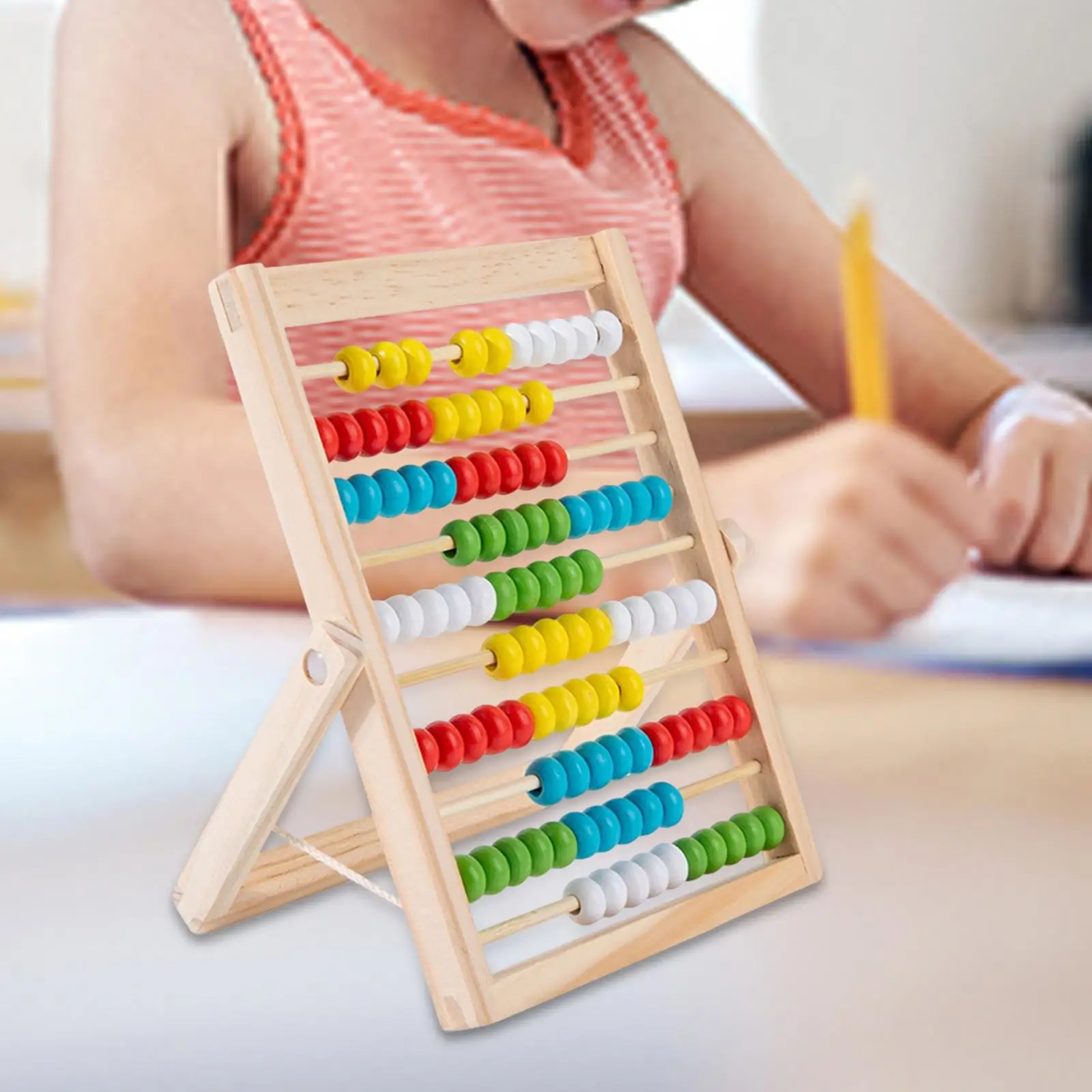 Wooden Abacus Classic Counting Kids Learning Math Addition and Subtraction 10 Rows Abacus for Children Boys Preschool Girls