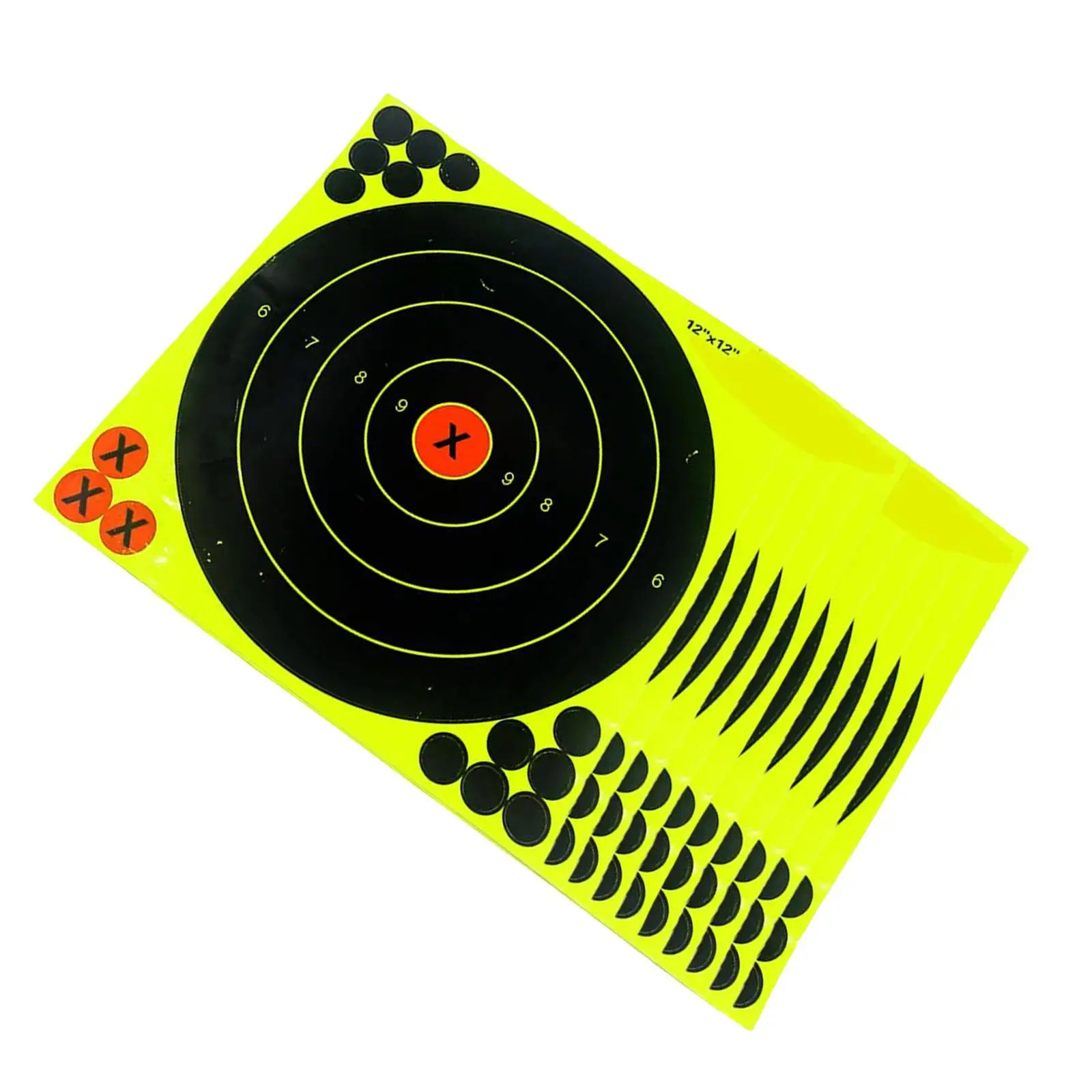 10Pcs Square Shooting Targets Splatter Reactive Paper Sticker Adhesive High Visibility Paper Target for Practice Accessories Bow