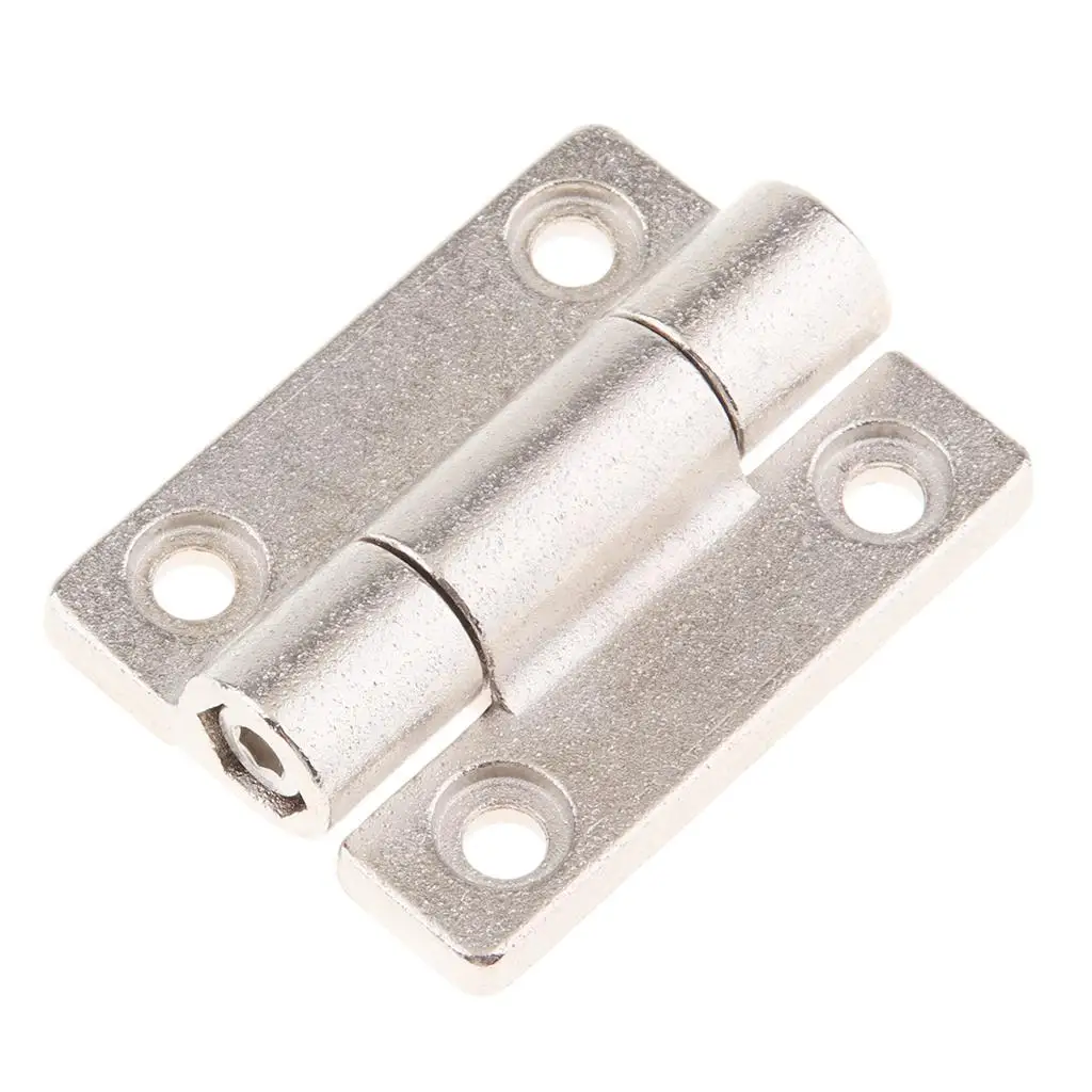 45x34mm 4 Countersunk Holes Adjustable Torque Position Control Hinge Silver