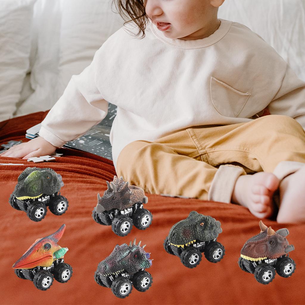 Dinosaurs Pull Back Car Toy Monster Truck Dinosaur Model for Children's Day Gift