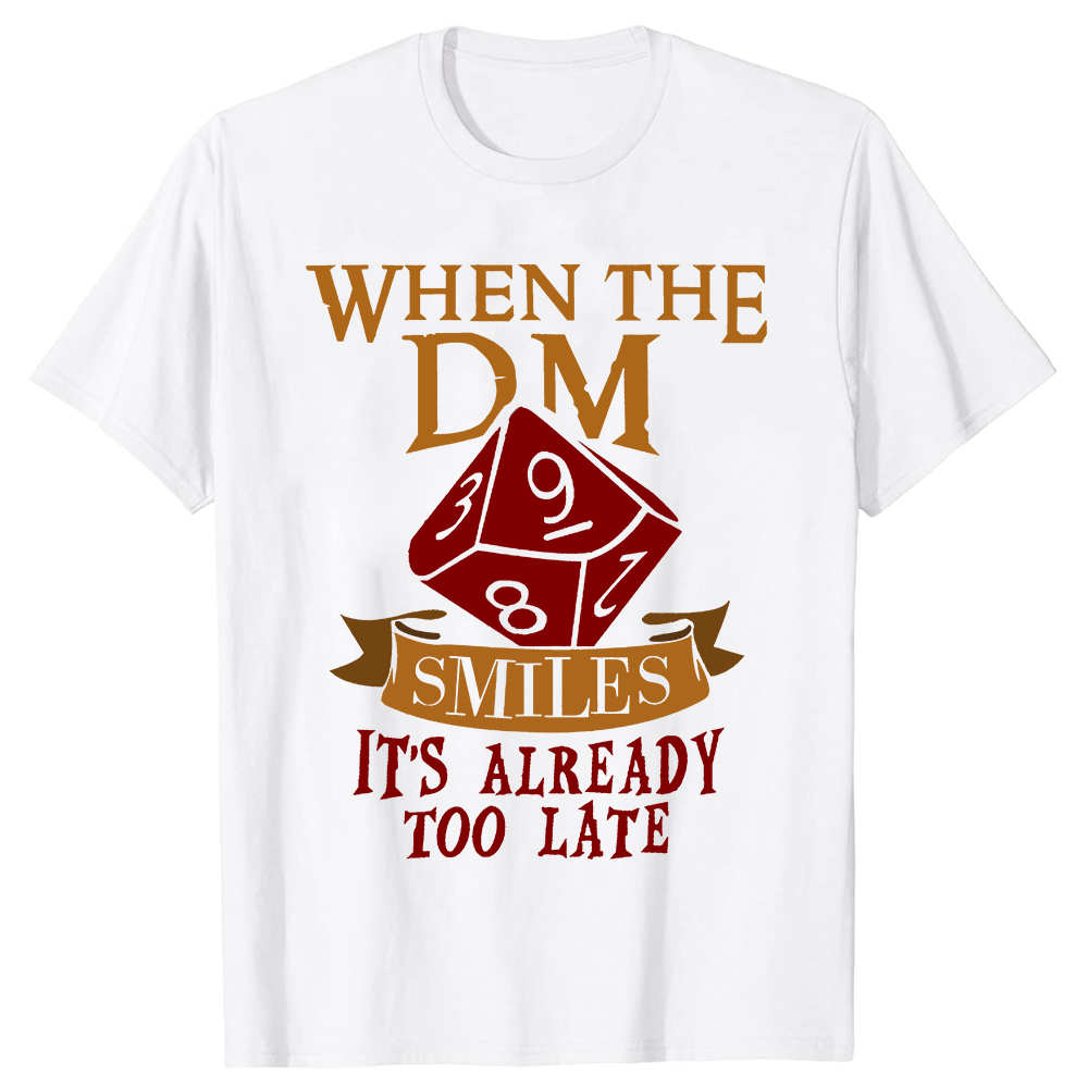 Der Dungeon Master lächelt dm rpg Gamer Gaming d20 T-Shirt Geschenke lustiges Spiel Geeks Grafik T-Shirts Kurzarm – Detail 3