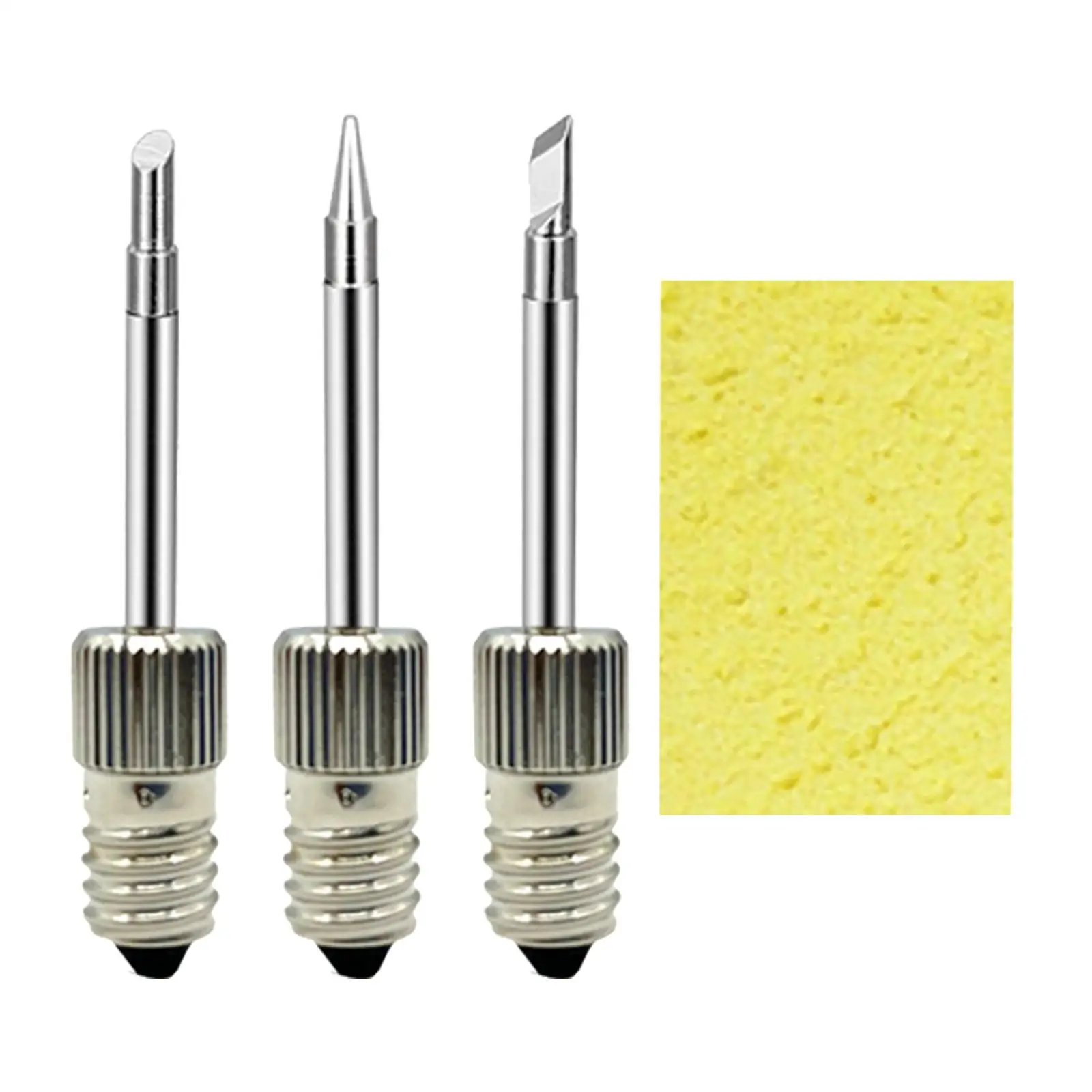 3x Brass Welding Soldering Tips USB Soldering head Replacement with Cleaning Sponge Soldering Tips for Soldering Tips Tools