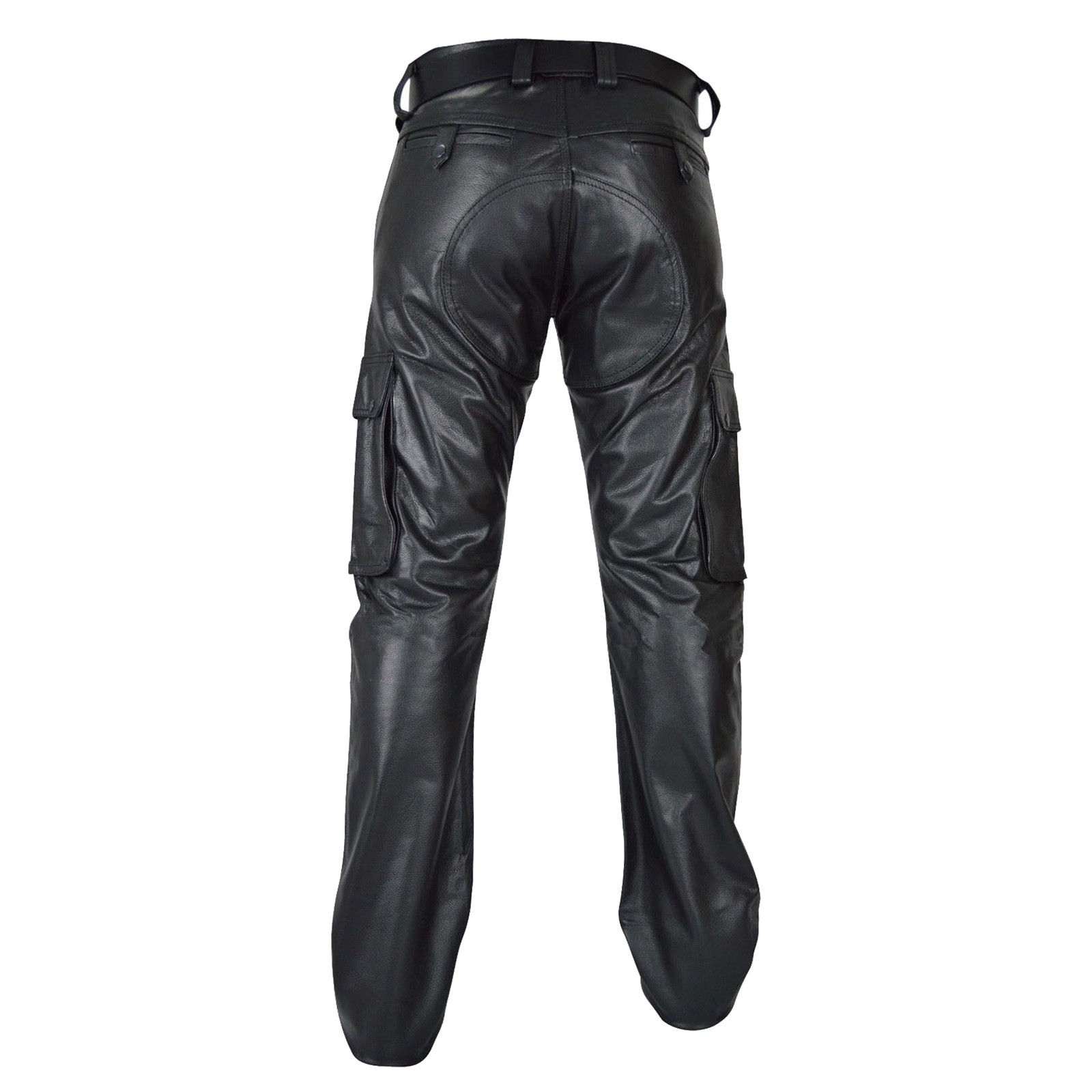 Man Retro Leather Motorcycle Street Pants Men's Autumn Winter Punk Retro Goth Slim Casual Long Pants Trousers Pantalon Homme ...