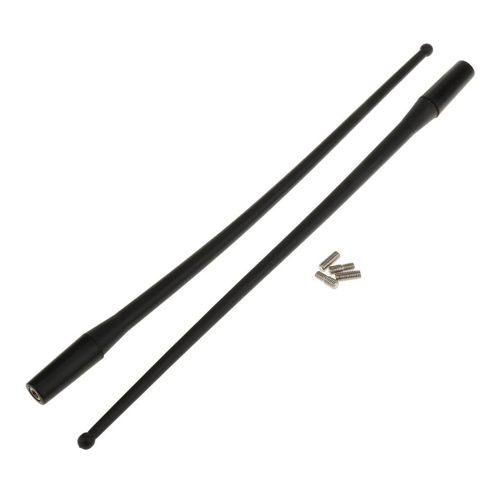 2pcs Motorcycle 14`` Rubber AM/FM Radio Antenna Masts for