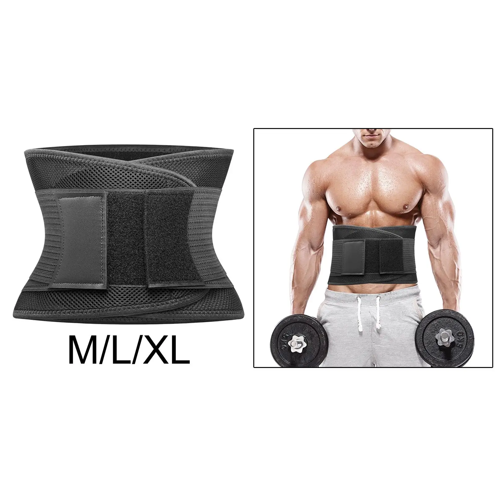 Nylon Back Brace Weight Lifting Breathable Waist Support Belt for Sciatica