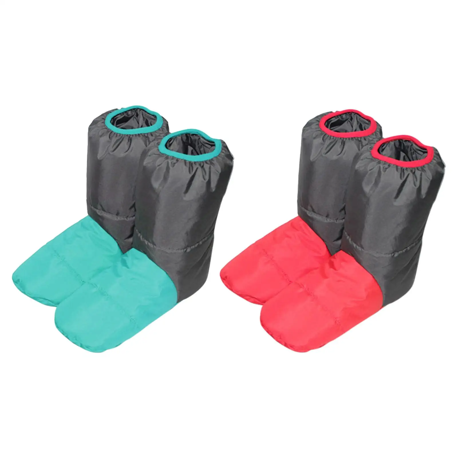 Down Booties Winter Anti Skid Breathable Foot Warmer Cover Slippers for Camping Men Women Bed Sleeping Bag Accessories Snowboard