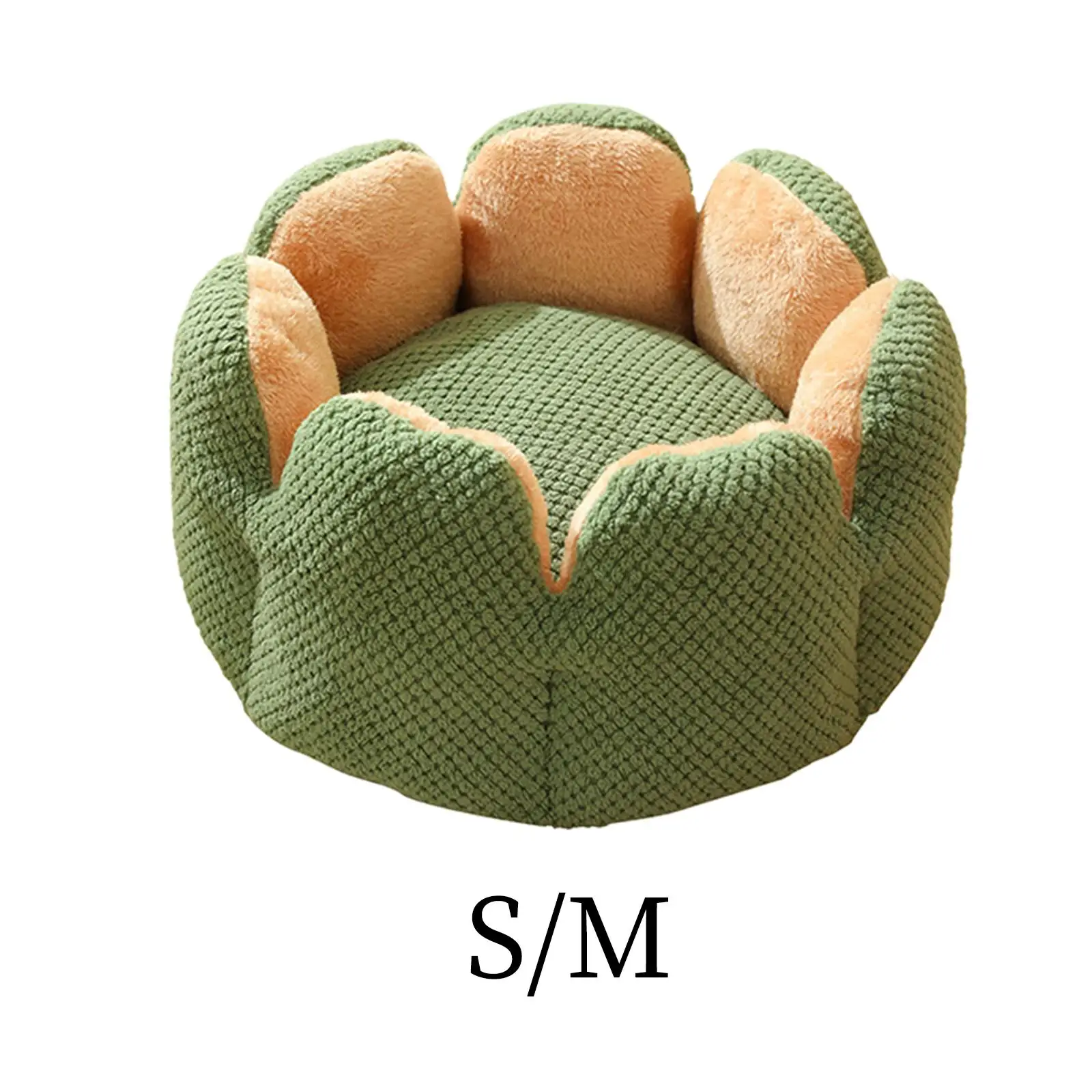 Cat Bed Nonslip Sleeping Nest Warm Cushion Calming Tent Washable Flower Shaped Comfortable Dog House Pet Accessories