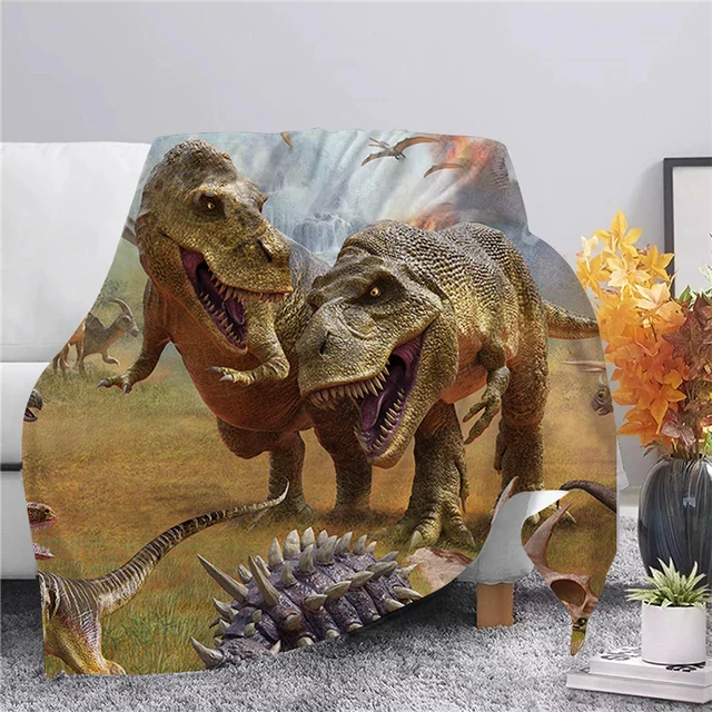 Feelyou Pequeno 129,5 cm x 150 cm de desenho de dinossauro para pendurar na  parede meninos meninas 3D impressão tapeçaria para crianças mulheres homens  ultra macio selva dinossauro cobertor de parede animal