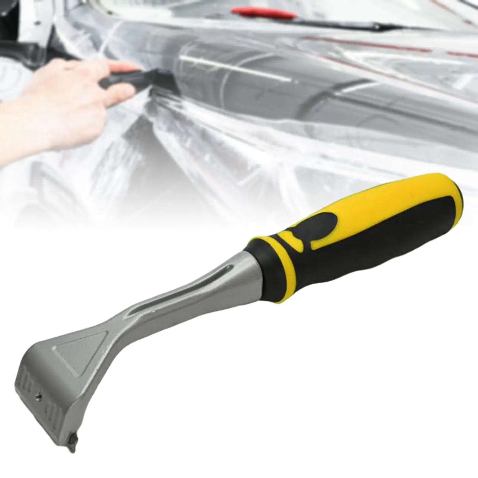 Window Wall Scraper Cleaner Remover Versatile Comfortable Grip Long Handle Putty Knife for Window Sticker Lightweight Durable