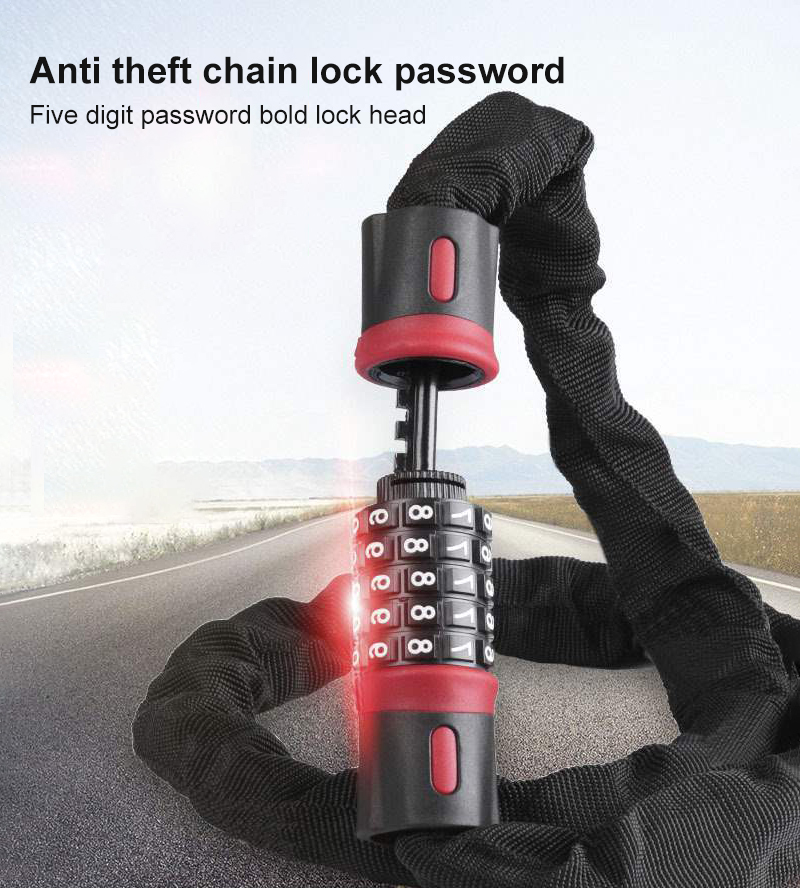 Antivélo Câble Code 5 Chiffres - Longueur 2 M, Diamètre 12 Mm, Protection Renforcée, Pour Vélo/scooter